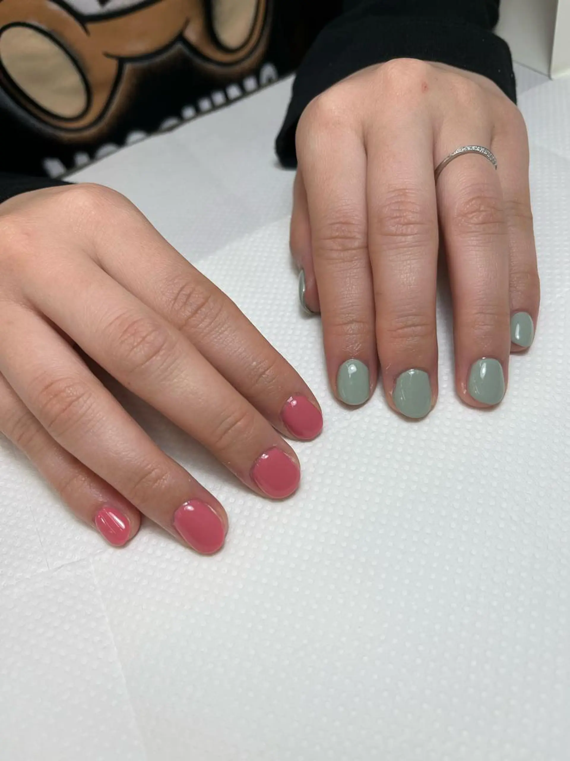 ネイル グリーン ピンク 春ネイル yamazoe 【MAXKELLY】のネイルデザイン