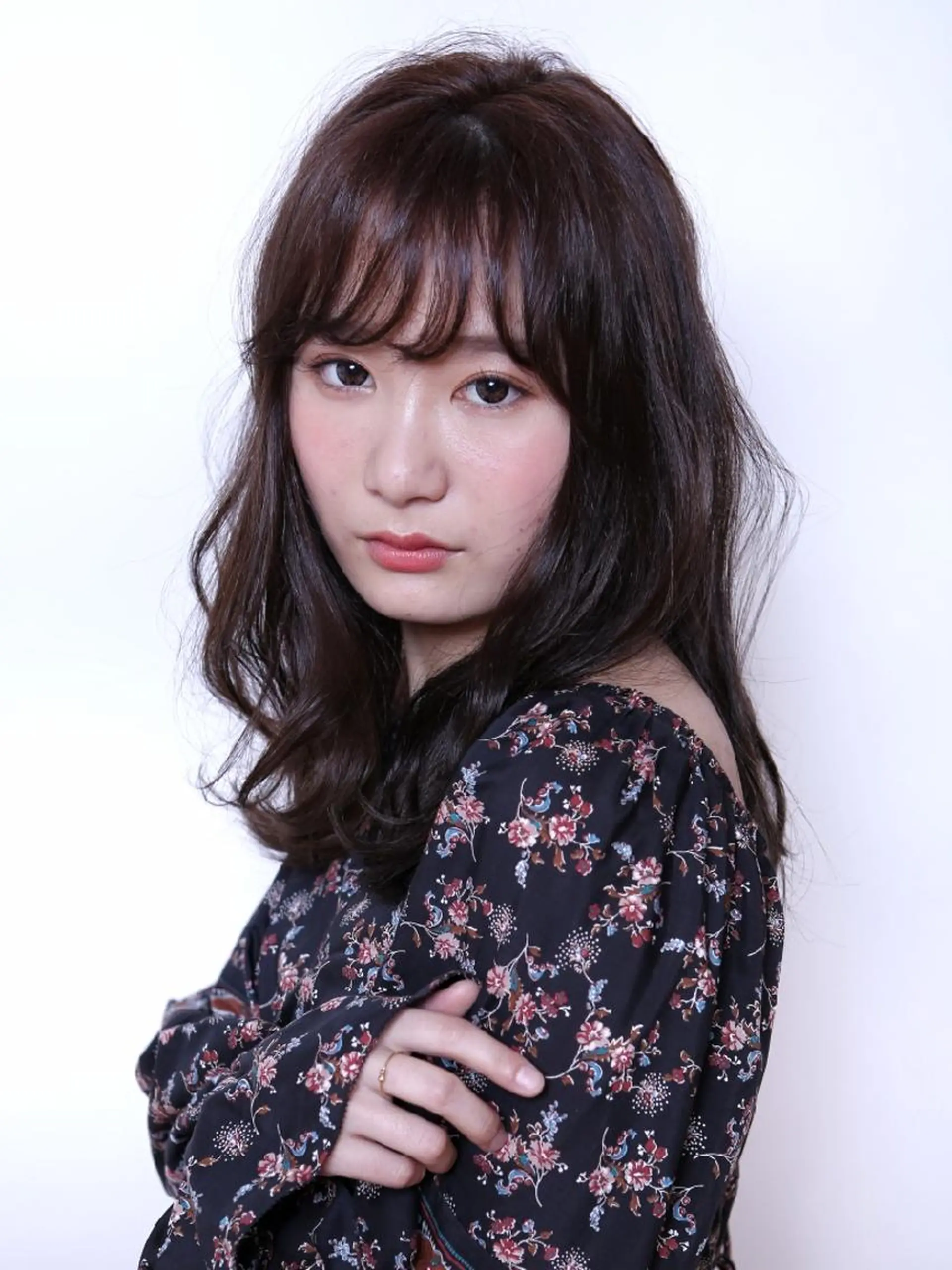 セミロング カラー パーマ セミロングパーマ デジタルパーマ カット パーマ ✨ブリーチなし透明感 カラー✨ゆりかのヘアスタイル