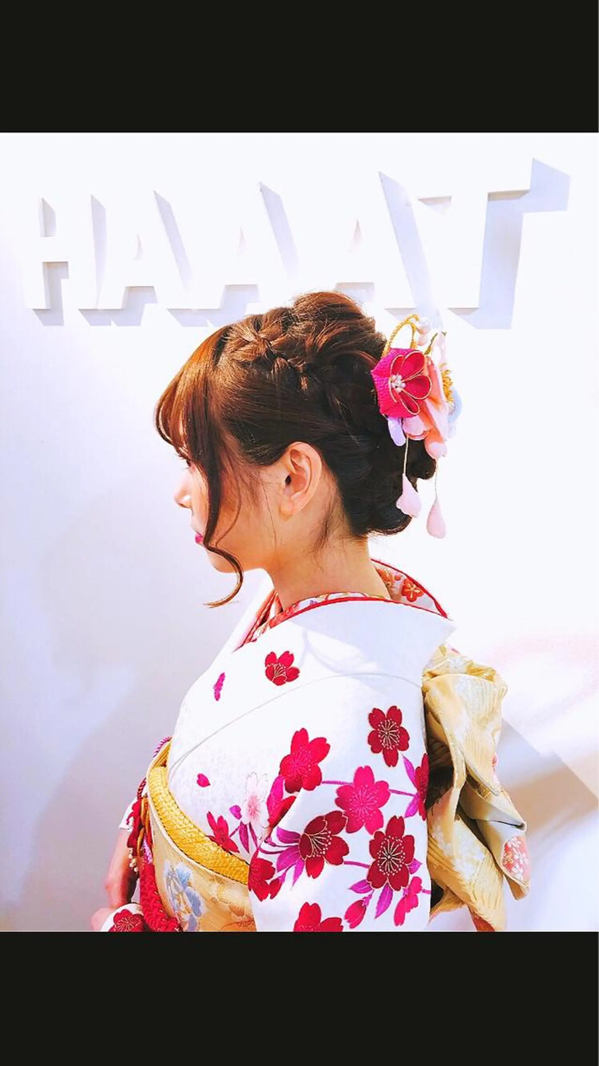 セミロング カラー ヘアアレンジ 成人式 カット ヘアカラー トリートメント 橋本 慶司のヘアスタイル