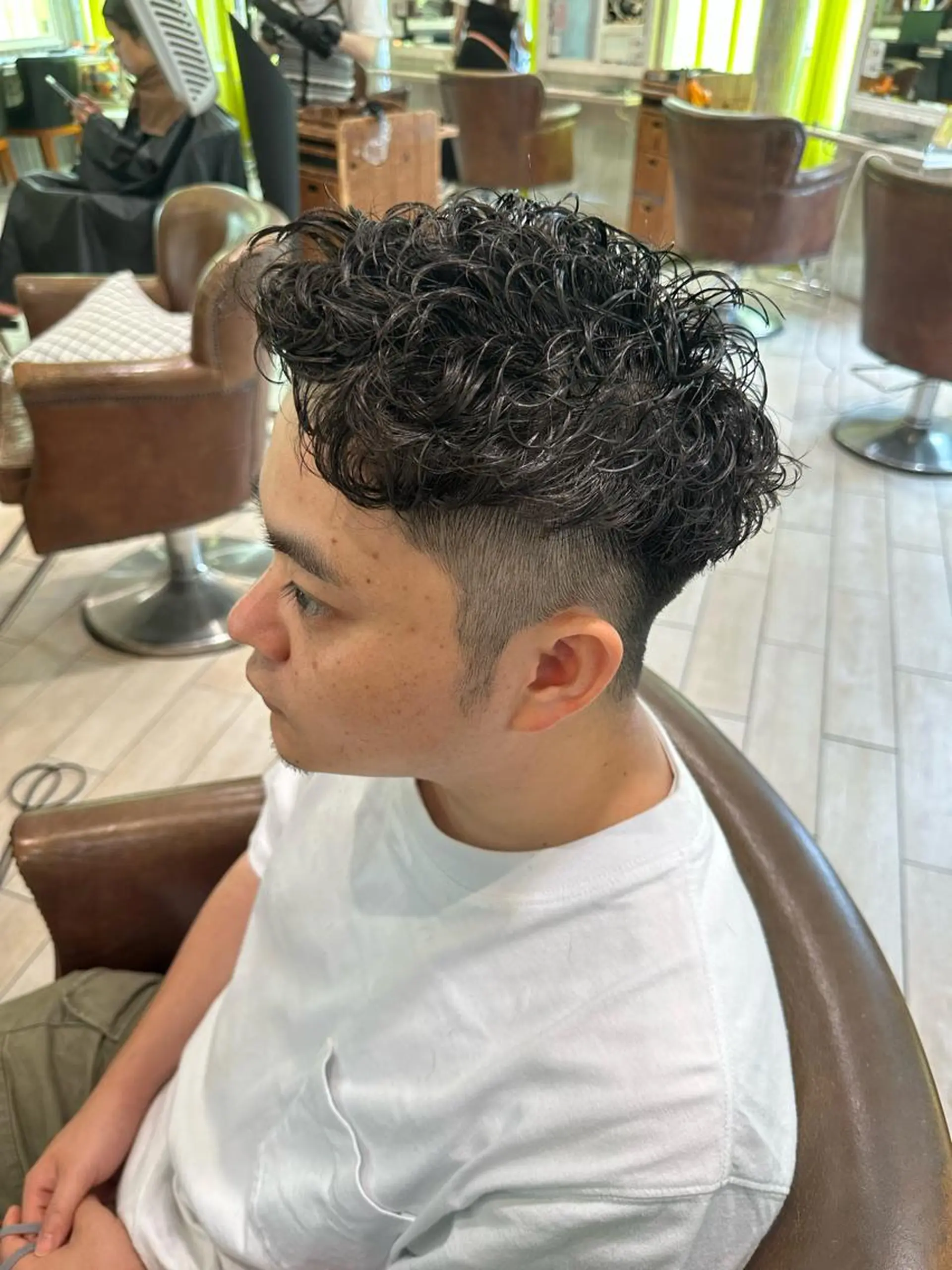 パーマ メンズ カット パーマ 増渕 駿介のヘアスタイル