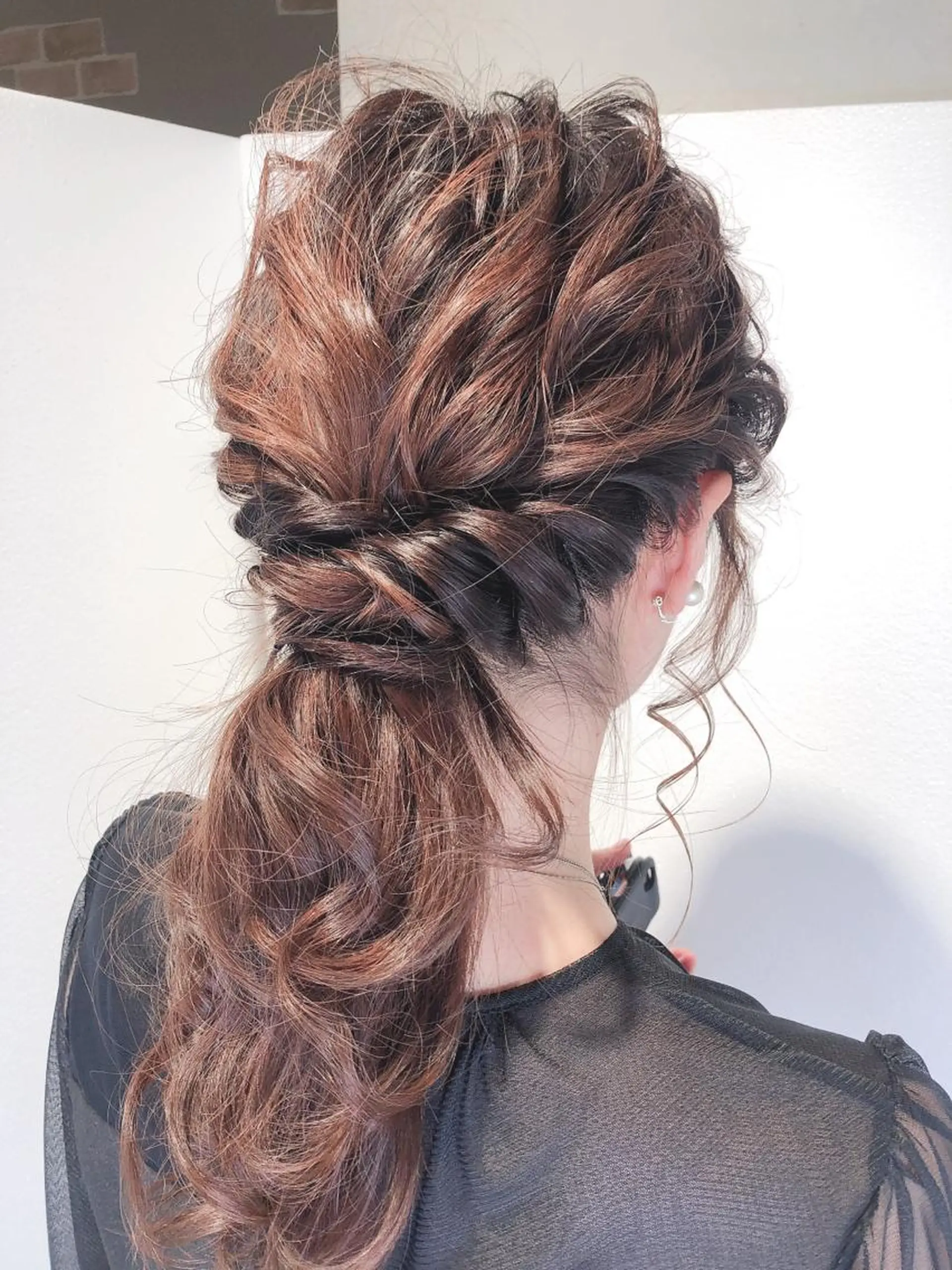 セミロング ヘアアレンジ 田中 アキオのヘアスタイル