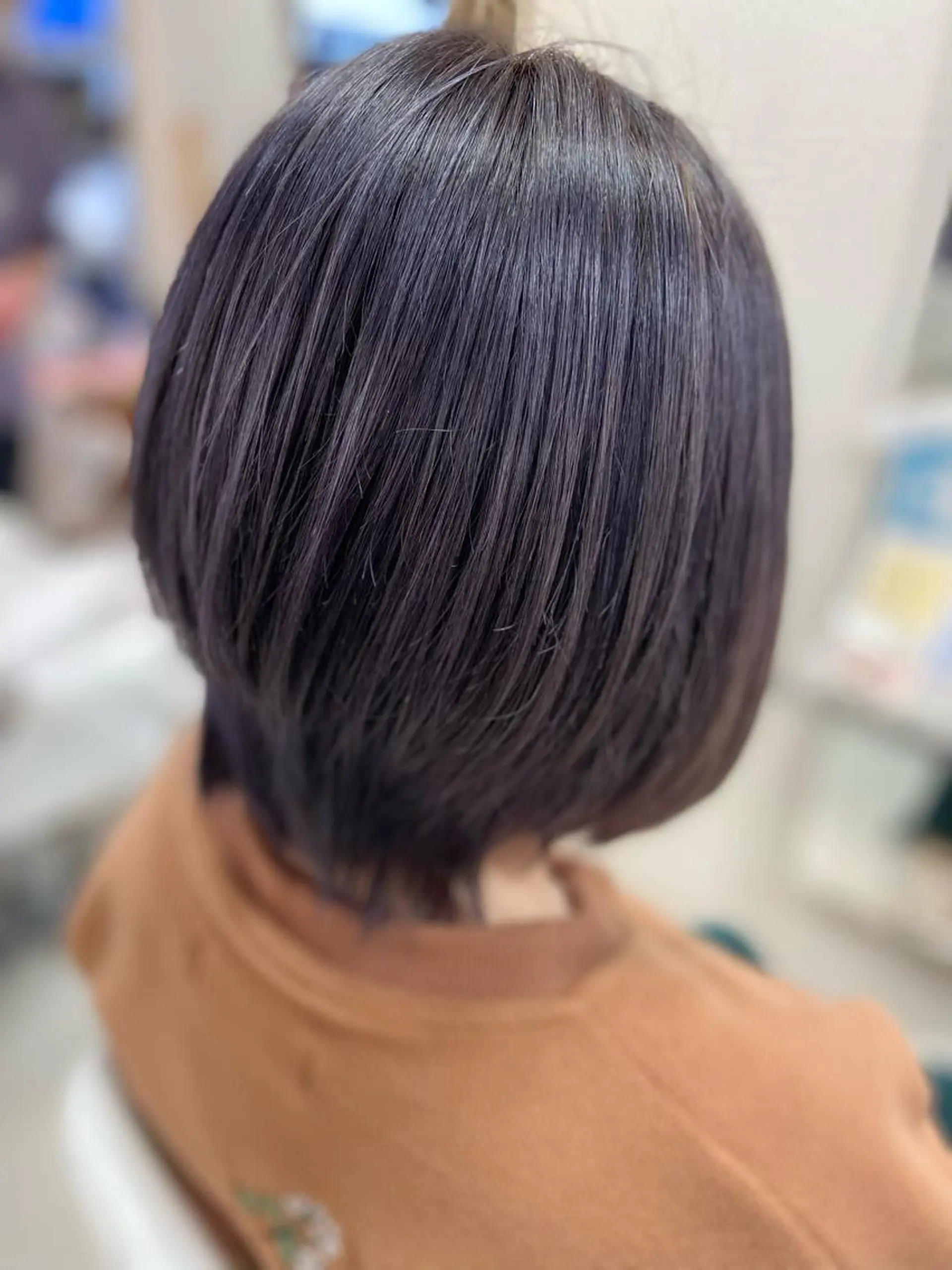 ショート カラー パープルカラー シルバー ヘアカラー 菊地 美憂のヘアスタイル