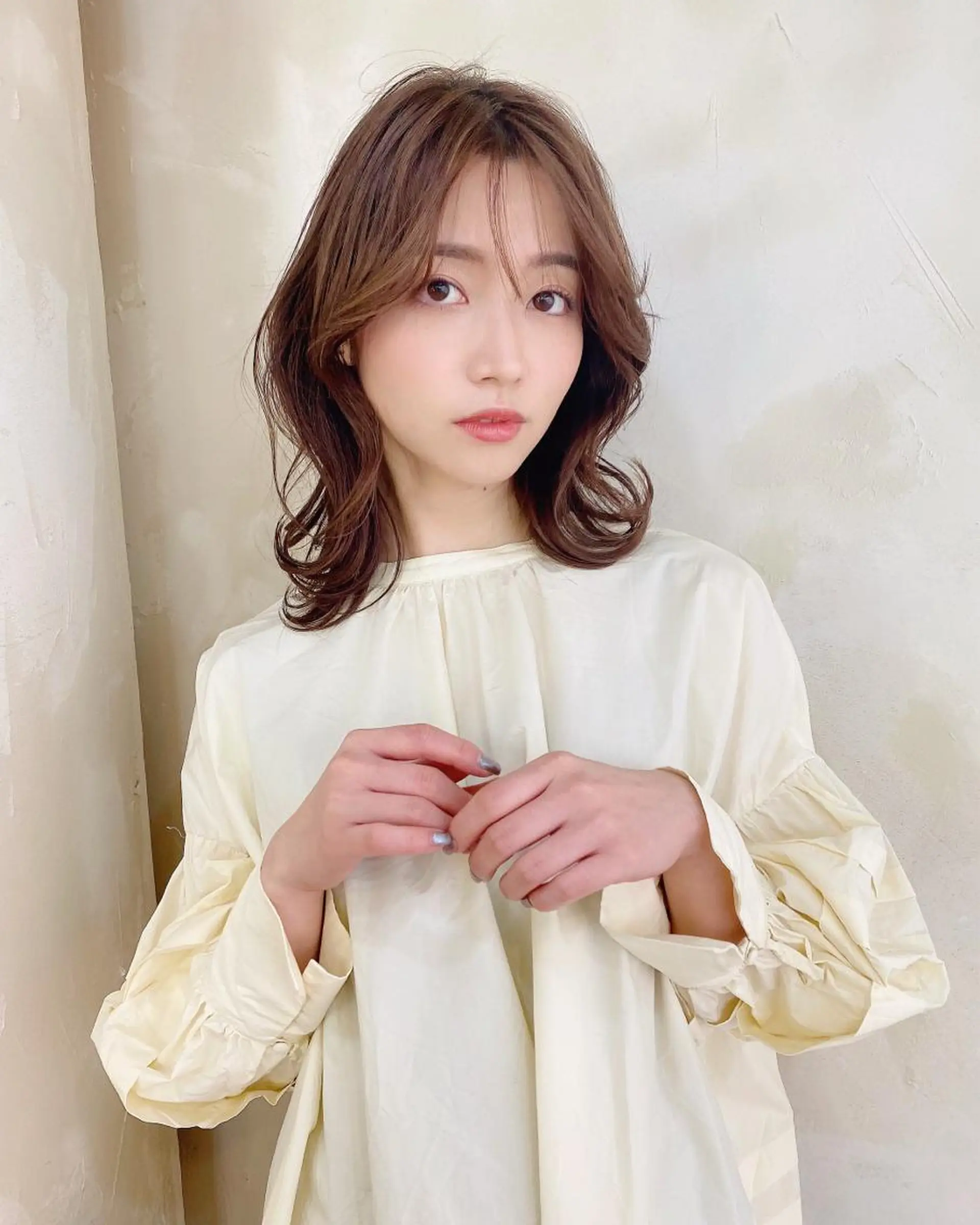 ミディアム 韓国風ヘア レイヤーカット 鎌倉 彩のヘアスタイル