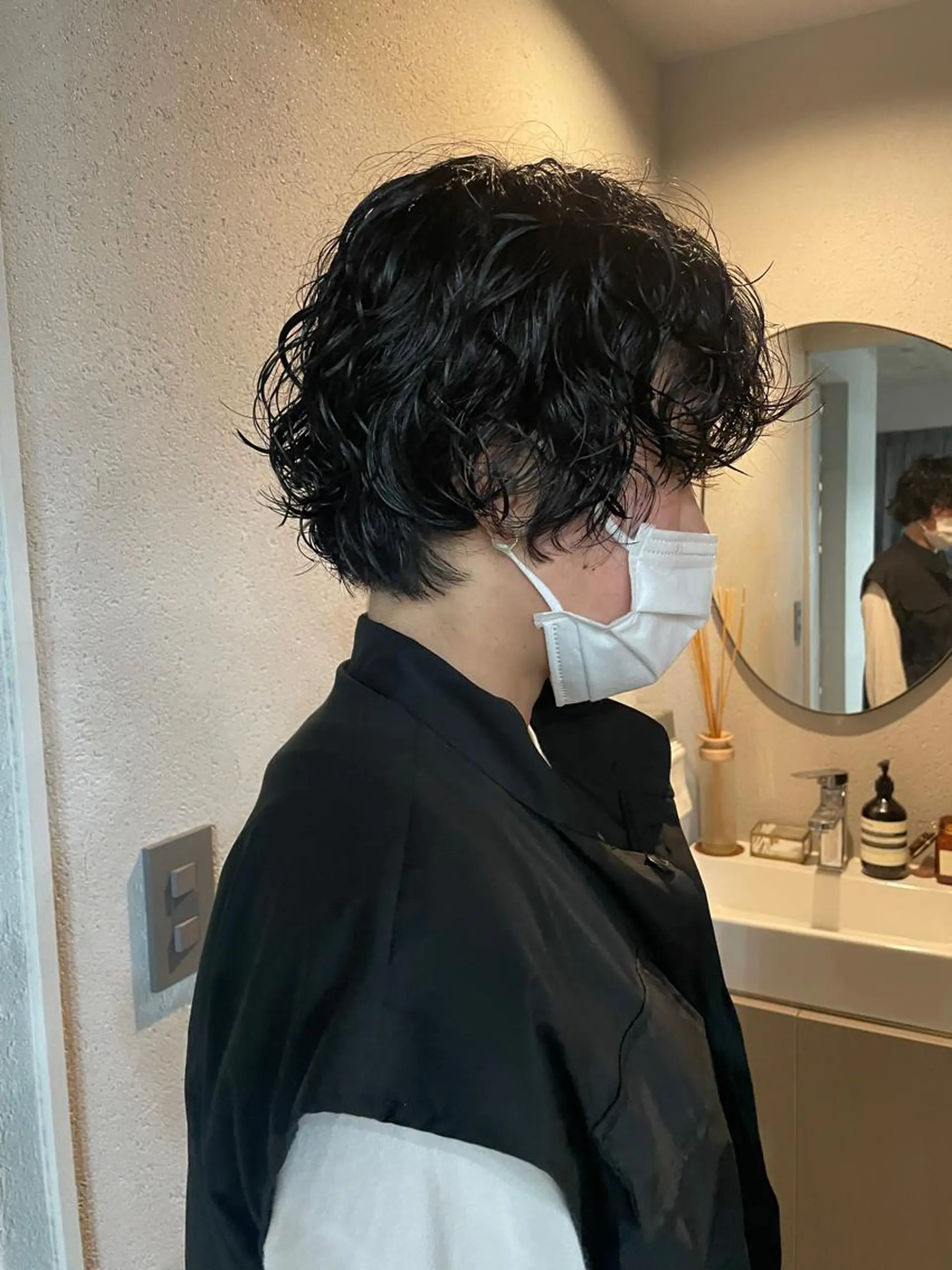 ミディアム パーマ メンズ カット パーマ 吉田一輝 外国人パーマのヘアスタイル