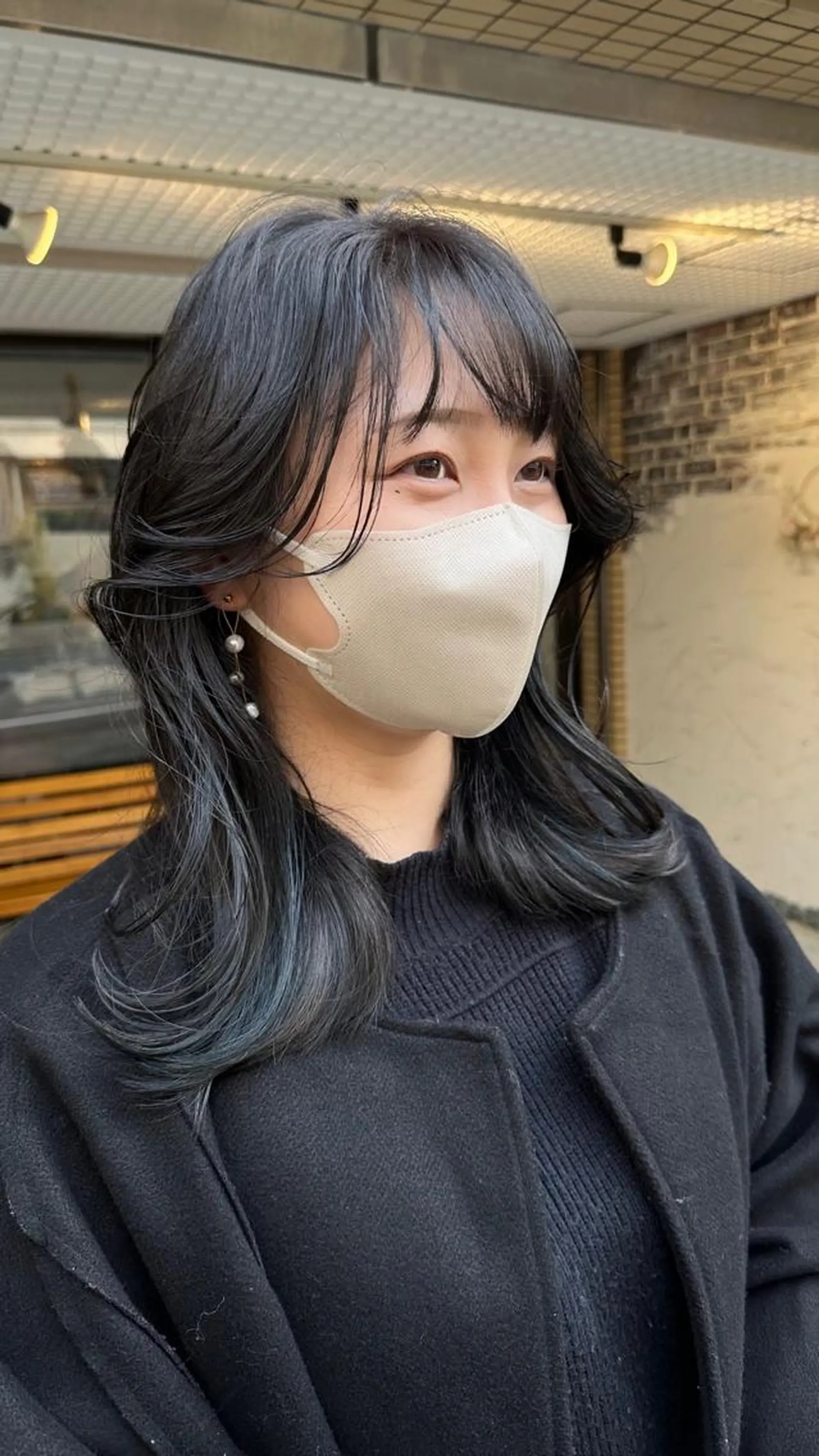 セミロング カラー 切りっぱなしボブ ショートボブ セミロングパーマ バレイヤージュ ベージュカラー カット ヘアカラー トリートメント フリーランス所属・韓国ヘア レイヤー くびれヘアMATSUのヘアスタイル