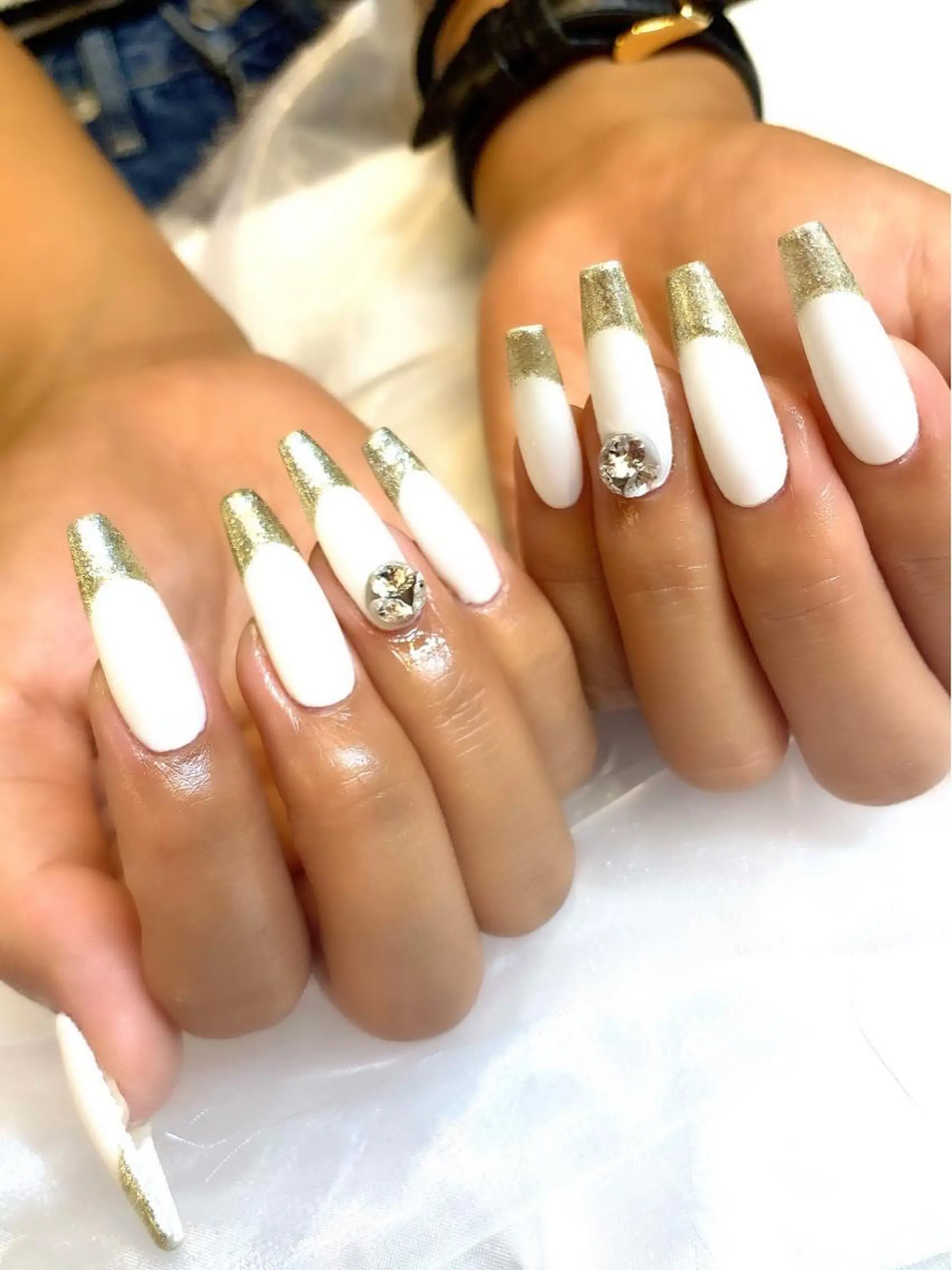 ネイル フレンチネイル ジェルネイル ロングネイル パラジェル スカルプネイル ハンドネイル clover nailのネイルデザイン