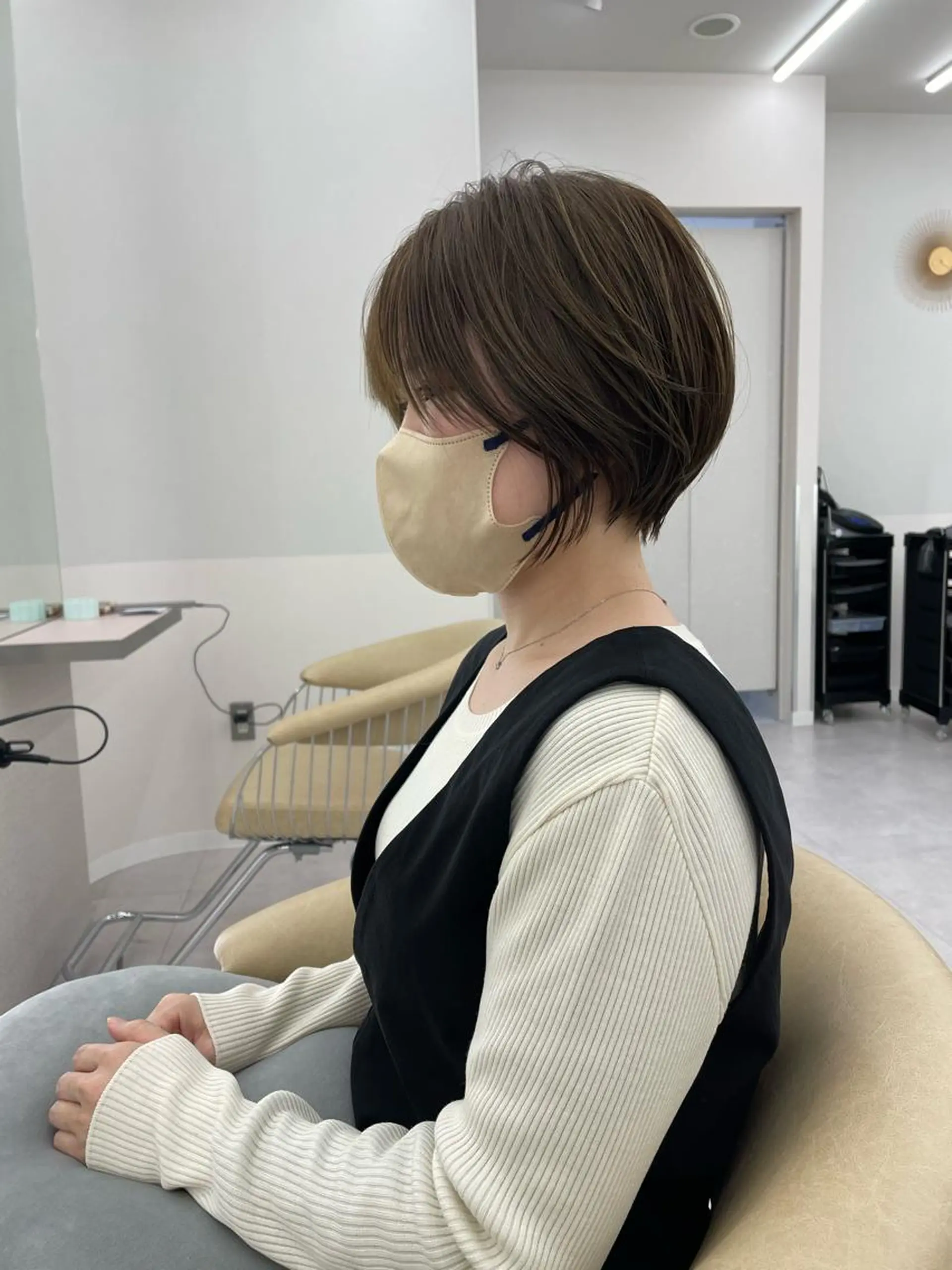 ショート カラー ショートボブ ショートレイヤー ハンサムショート 丸みショート ボブ カット ヘアカラー トリートメント ヘッドスパ 木原良 (キハラ リョウ)のヘアスタイル