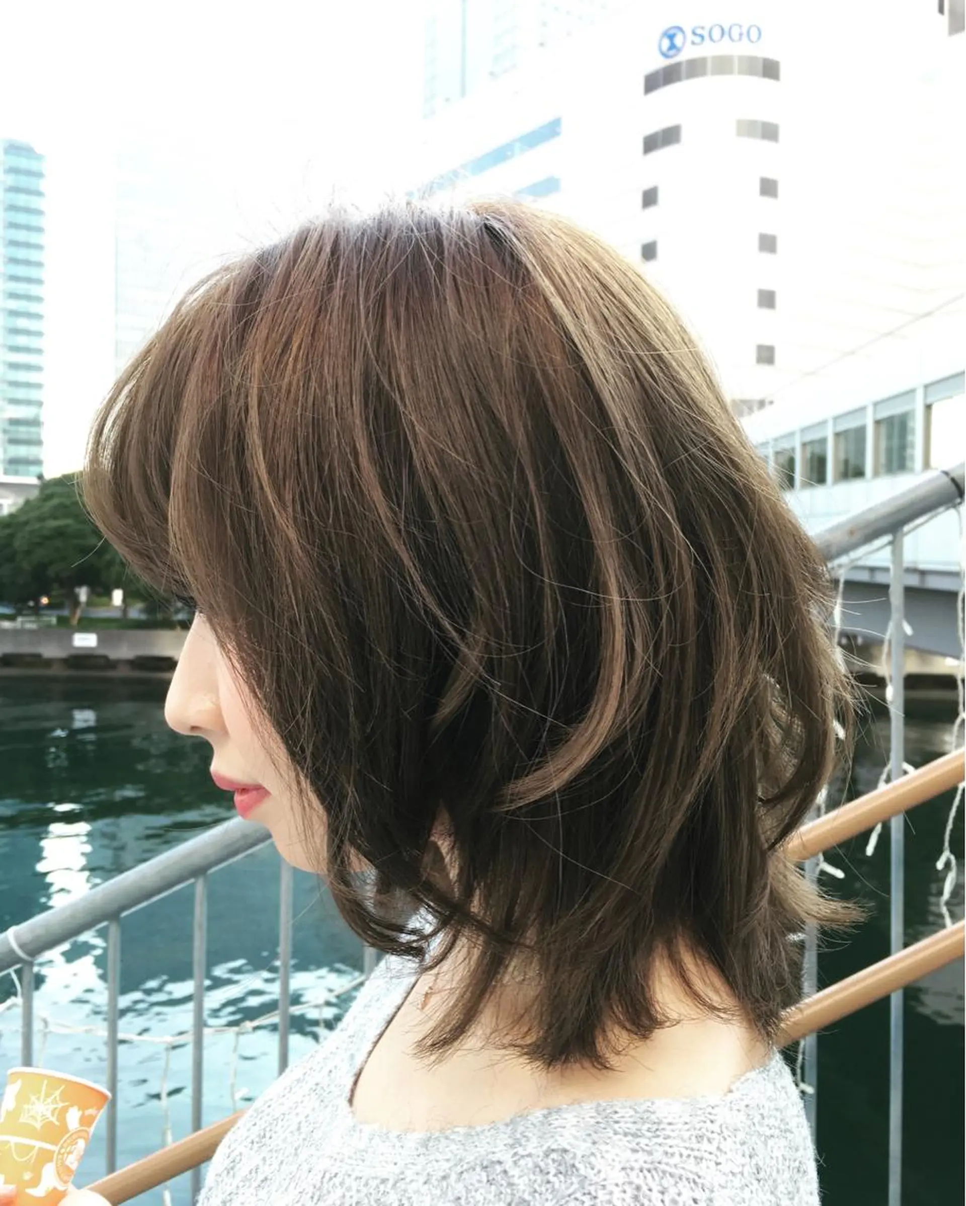 ミディアム カラー 深堀 洋介のヘアスタイル
