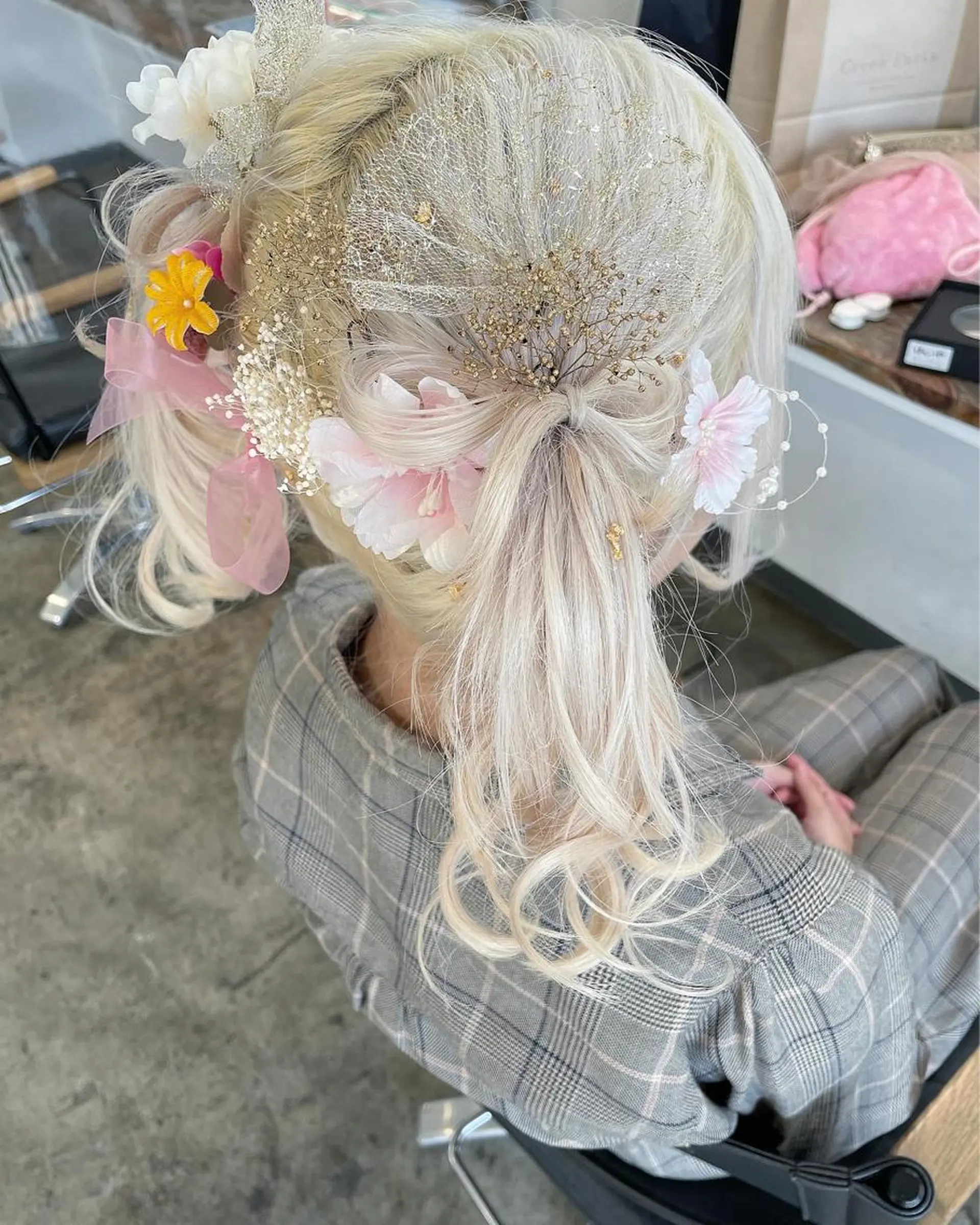 ヘアアレンジ ヘアセット ハイトーン/レイヤー /ケアブリーチ石川治のヘアスタイル