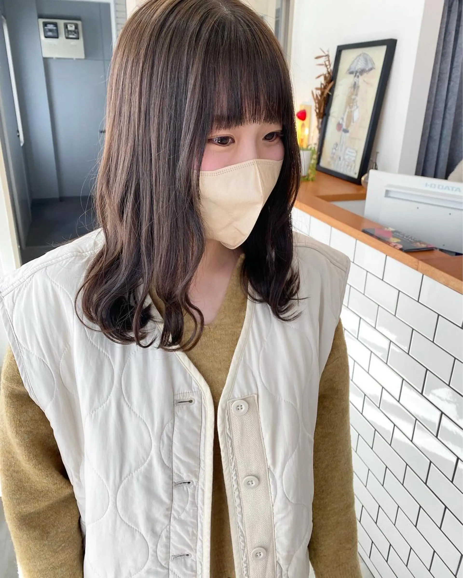 セミロング 川野 彩海のヘアスタイル