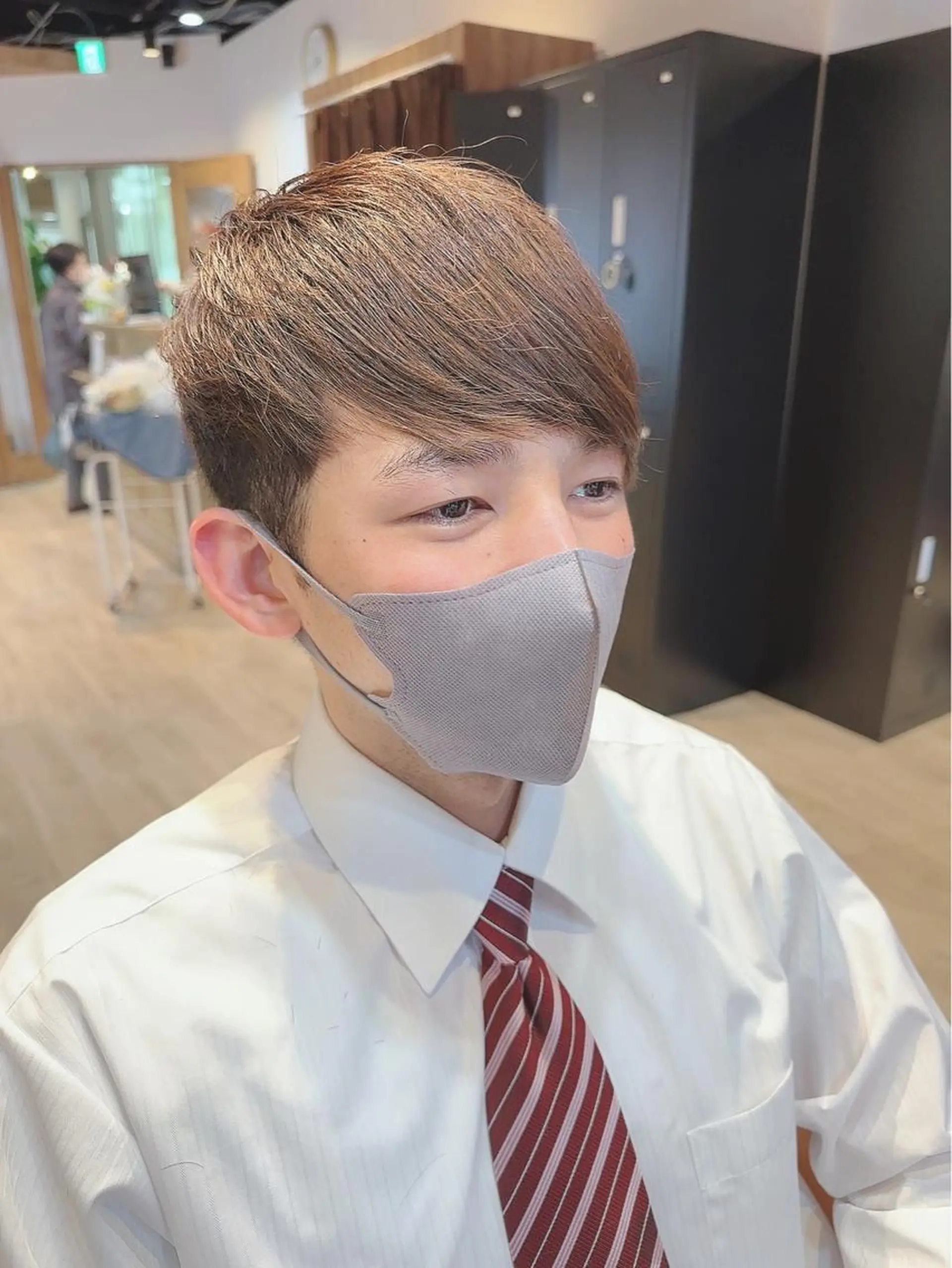 カラー メンズ 縮毛矯正 髪質改善&ストレート ‪✂︎‬鈴木青樹のヘアスタイル