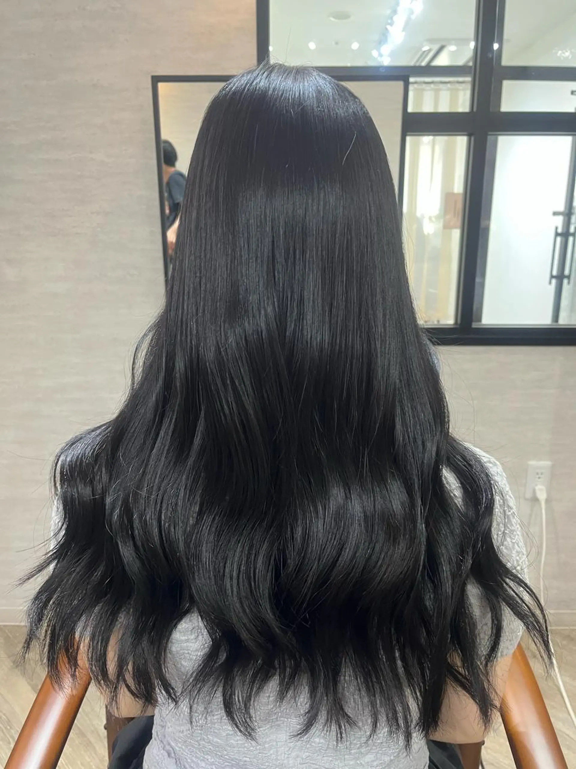 ロング カラー 黒髪 ブルーカラー ブルーブラック 透明感カラー 🫧ぷる艶カラー🫧 Yuubi🦩のヘアスタイル