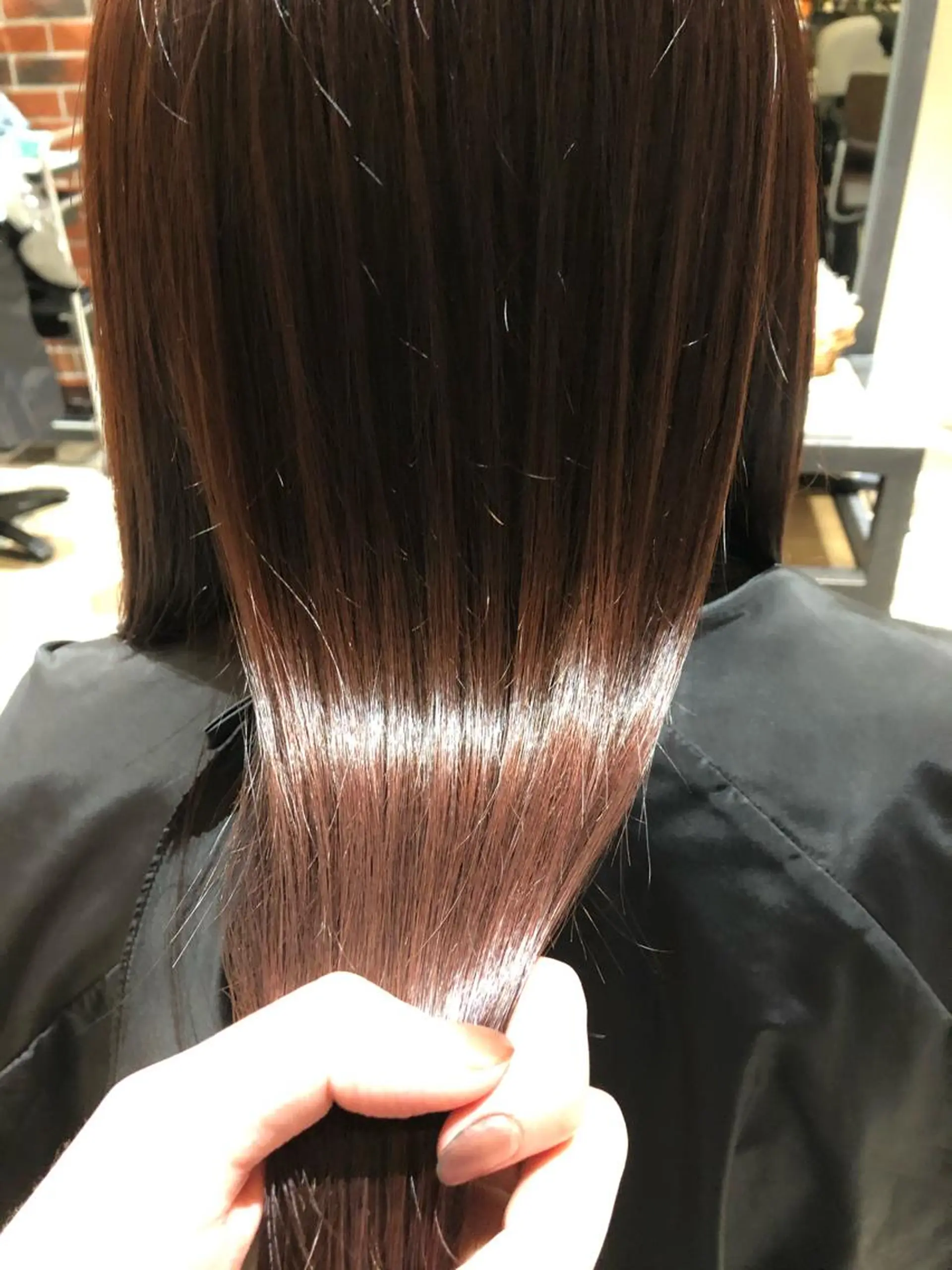 ロング カット 縮毛矯正 トリートメント シンタニナオト /梅田茶屋町のヘアスタイル