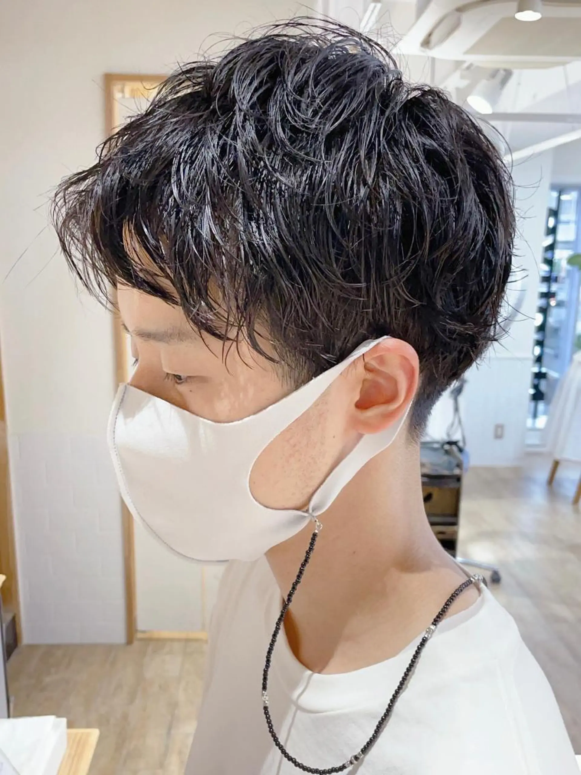 ショート パーマ メンズ 🤎ベージュカラー 🐶メンズパーマのヘアスタイル