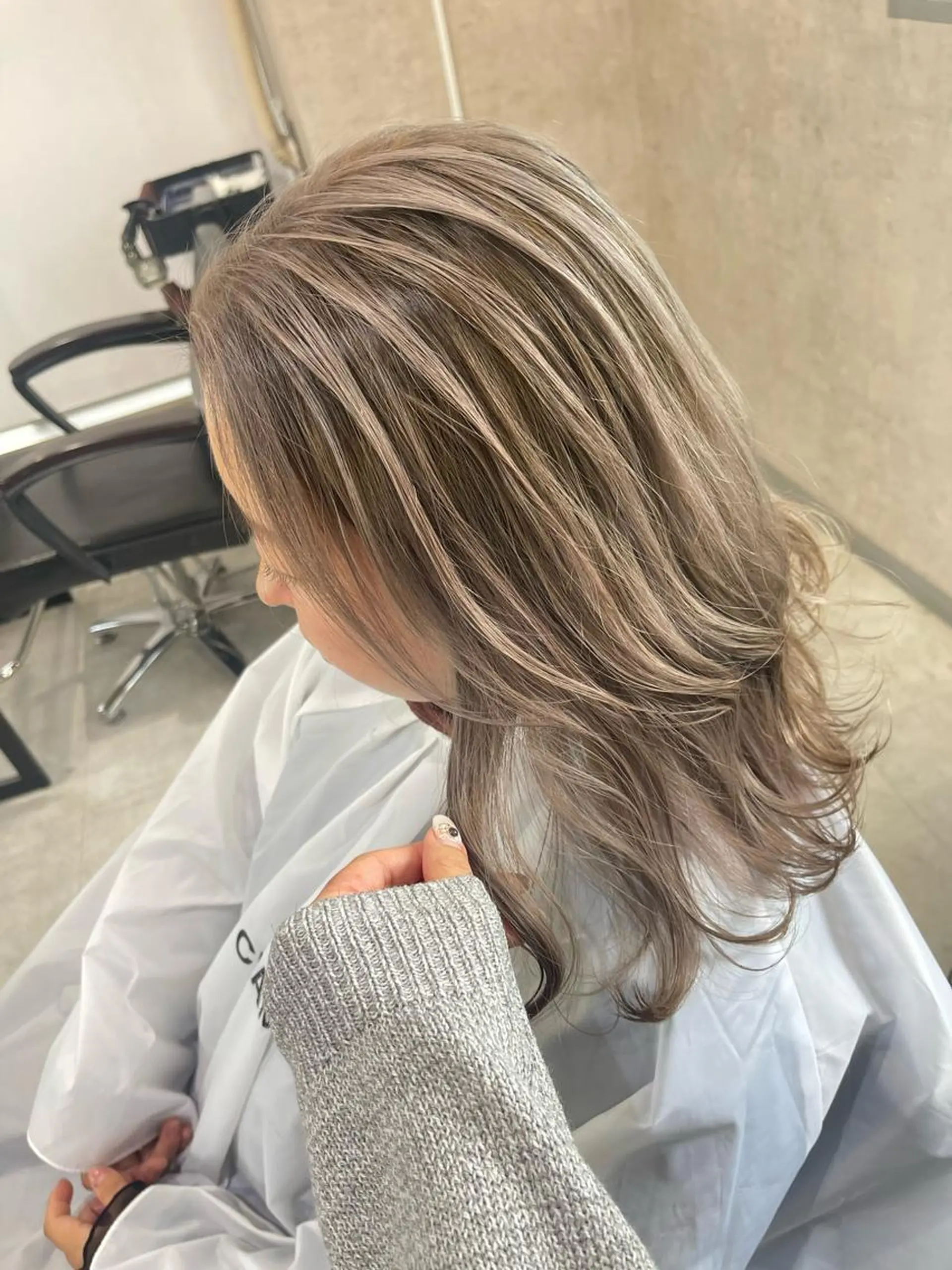 ロング カラー ダブルカラー ヘアカラー 松井那津子 /ハイライトブリーチのヘアスタイル