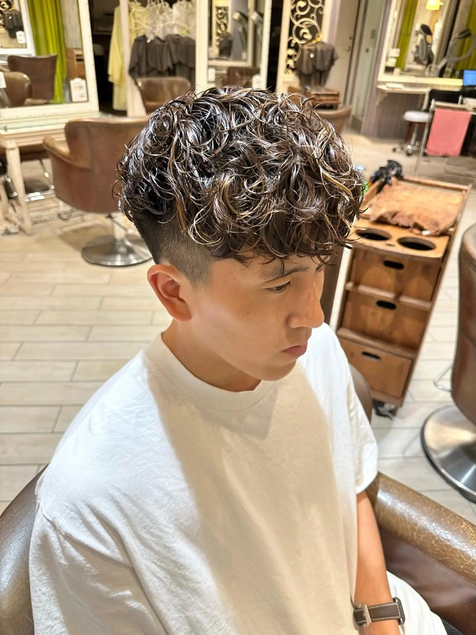 パーマ メンズ カット 増渕 駿介のヘアスタイル