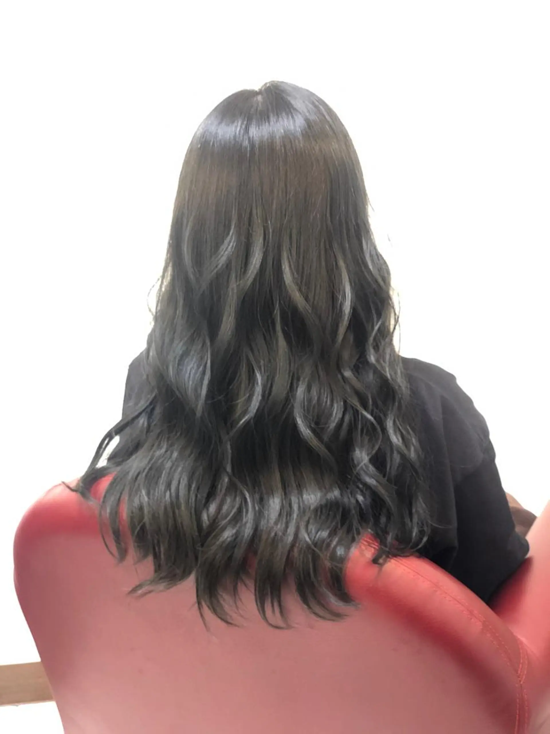 セミロング カラー 黒髪 ブルーカラー ブルーブラック 透明感カラー KEN 🌟のヘアスタイル