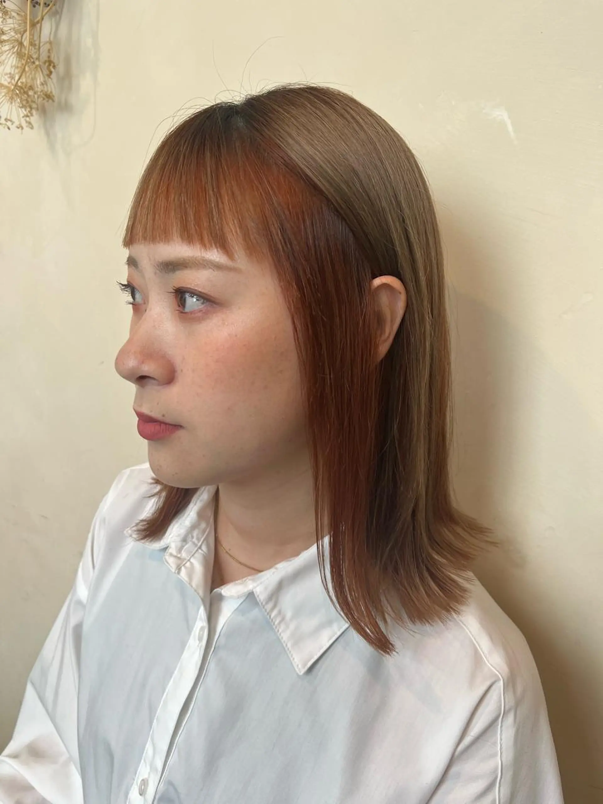 ミディアム カラー シャンプーボーイセントラル所属・ミウラフウキ 髪質改善のヘアスタイル