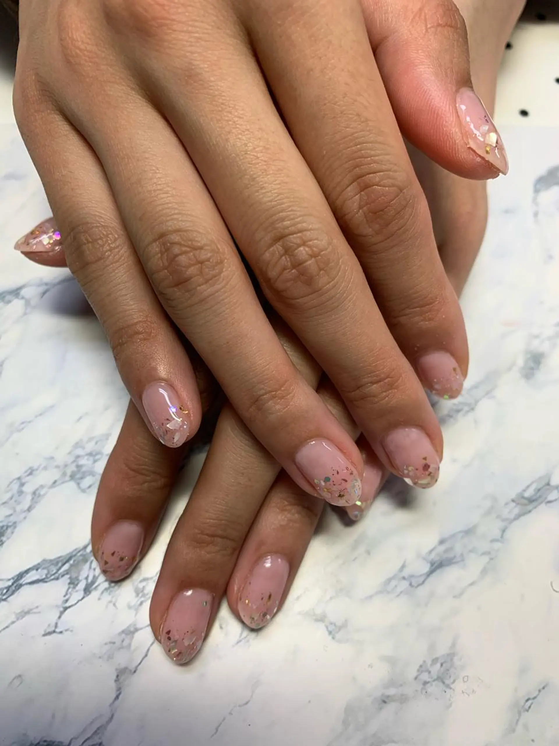 ネイル はな💎ネイル ワンホン、長さ出しのネイルデザイン