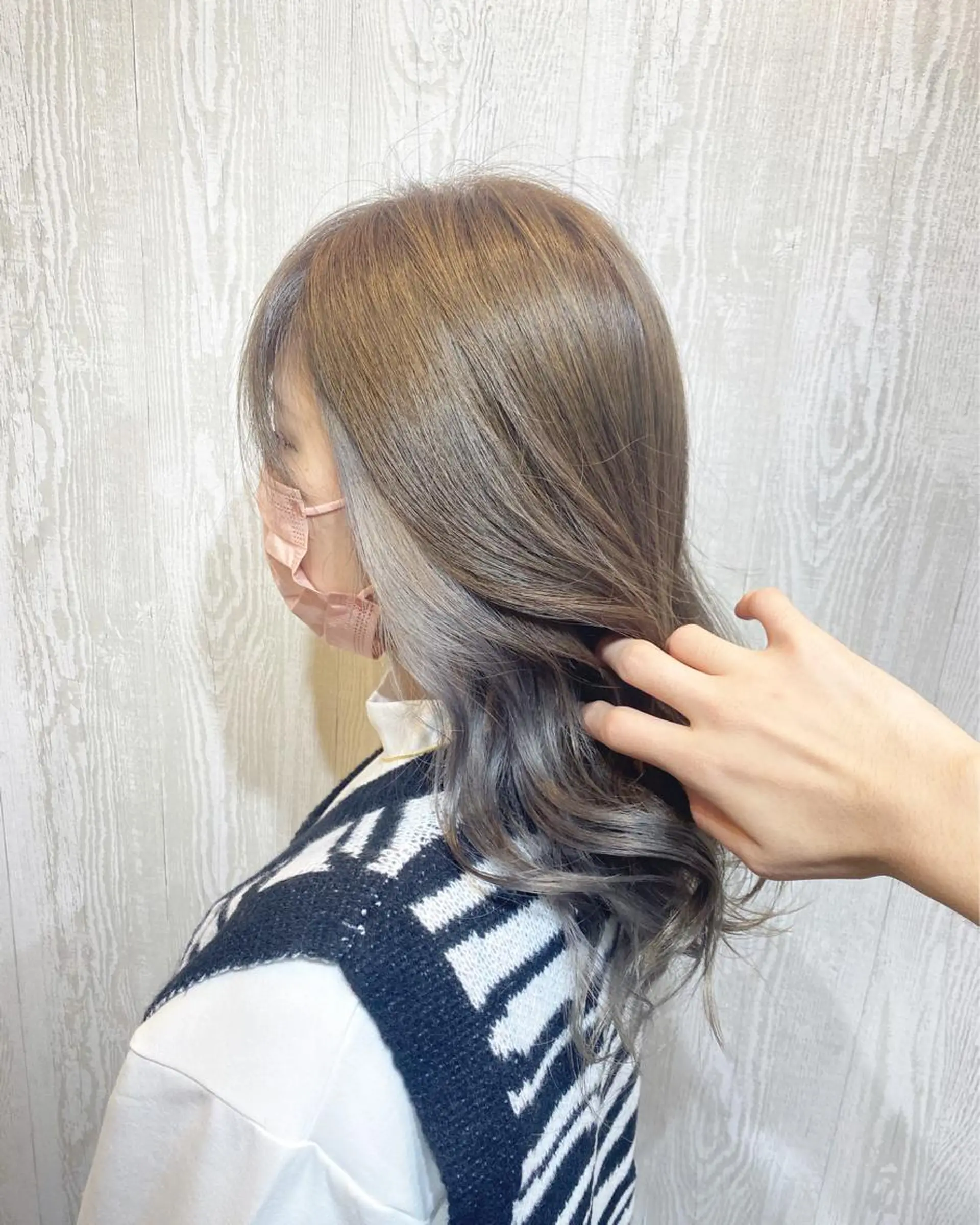 セミロング カラー パーマ カット ヘアカラー トリートメント TELA  HAIR 土浦所属・TELA HAIR 副代表　岡田のヘアスタイル