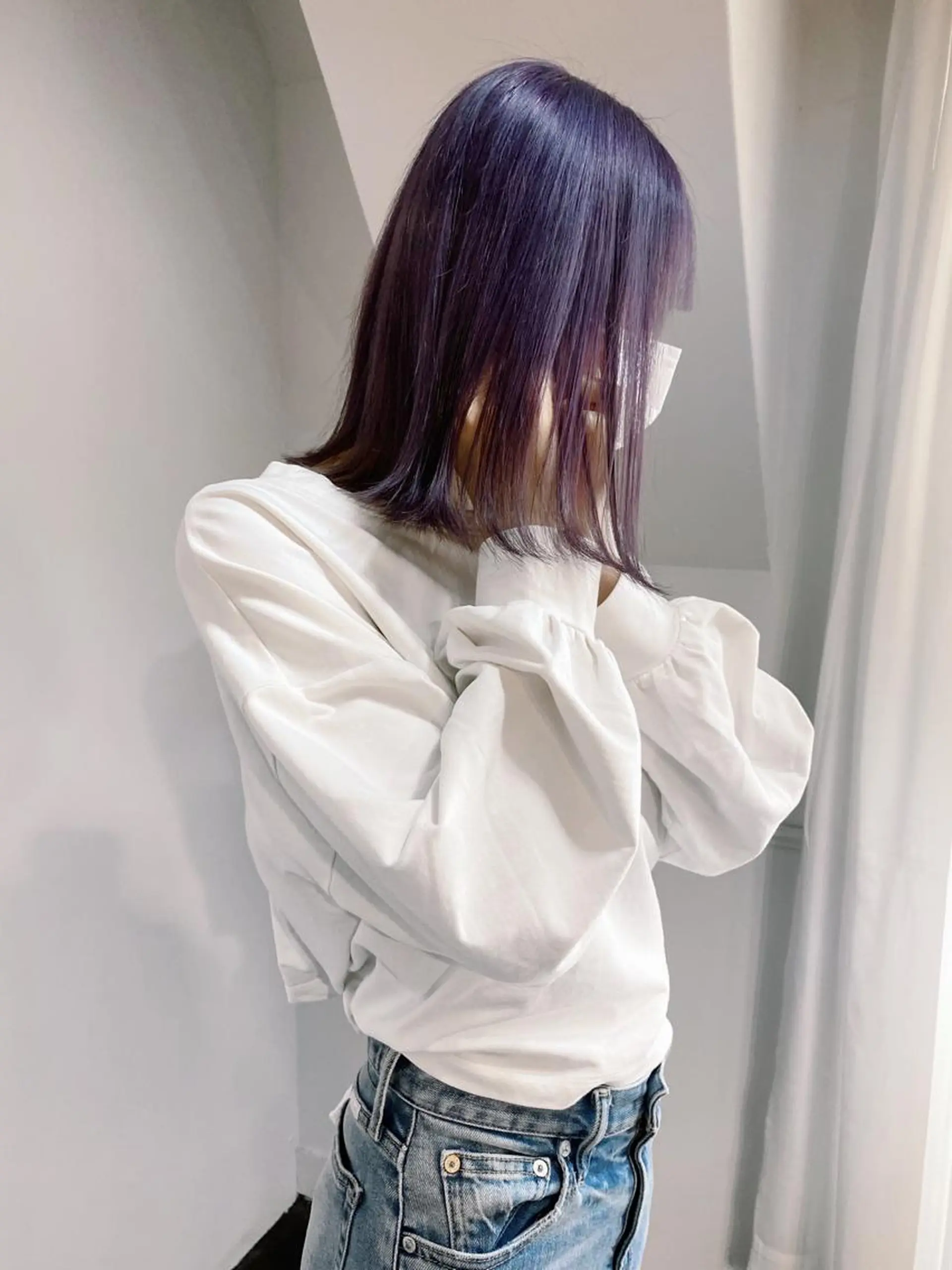 ミディアム カラー ラベンダーカラー ボブ 🧡色落ちまで2度綺 麗なカラー🧡ヨシキのヘアスタイル