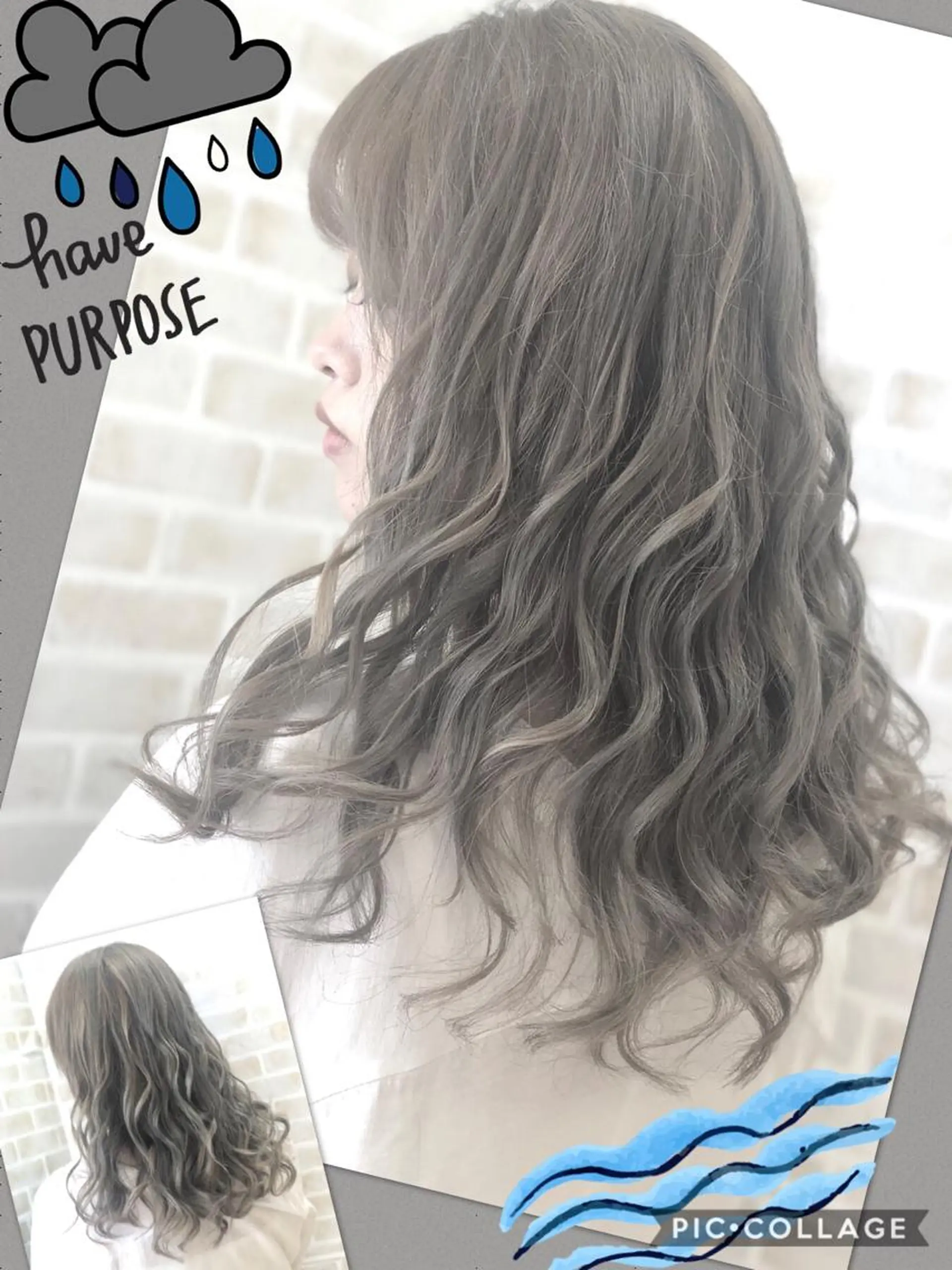 ロング カラー グレージュ イルミナカラー 永島 桜のヘアスタイル