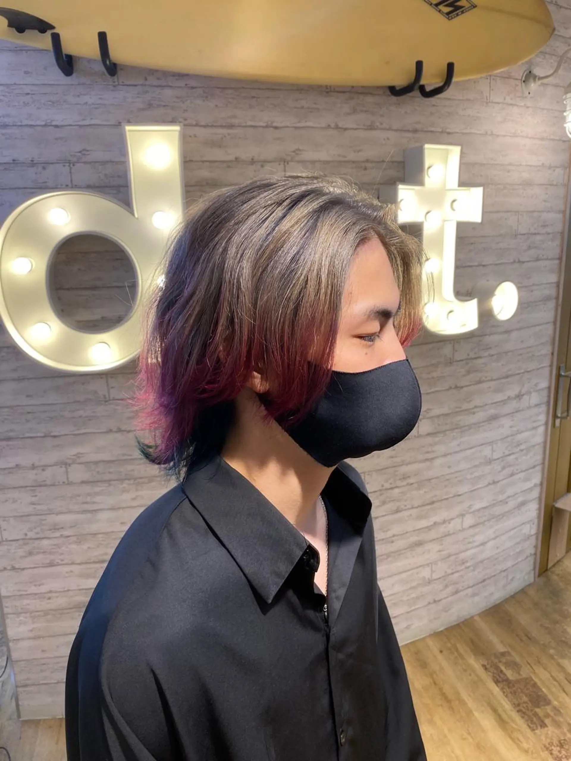 ショート カラー メンズ グラデーションカラー ウルフ🐺/ボブ ハイトーン🌈/増田のヘアスタイル