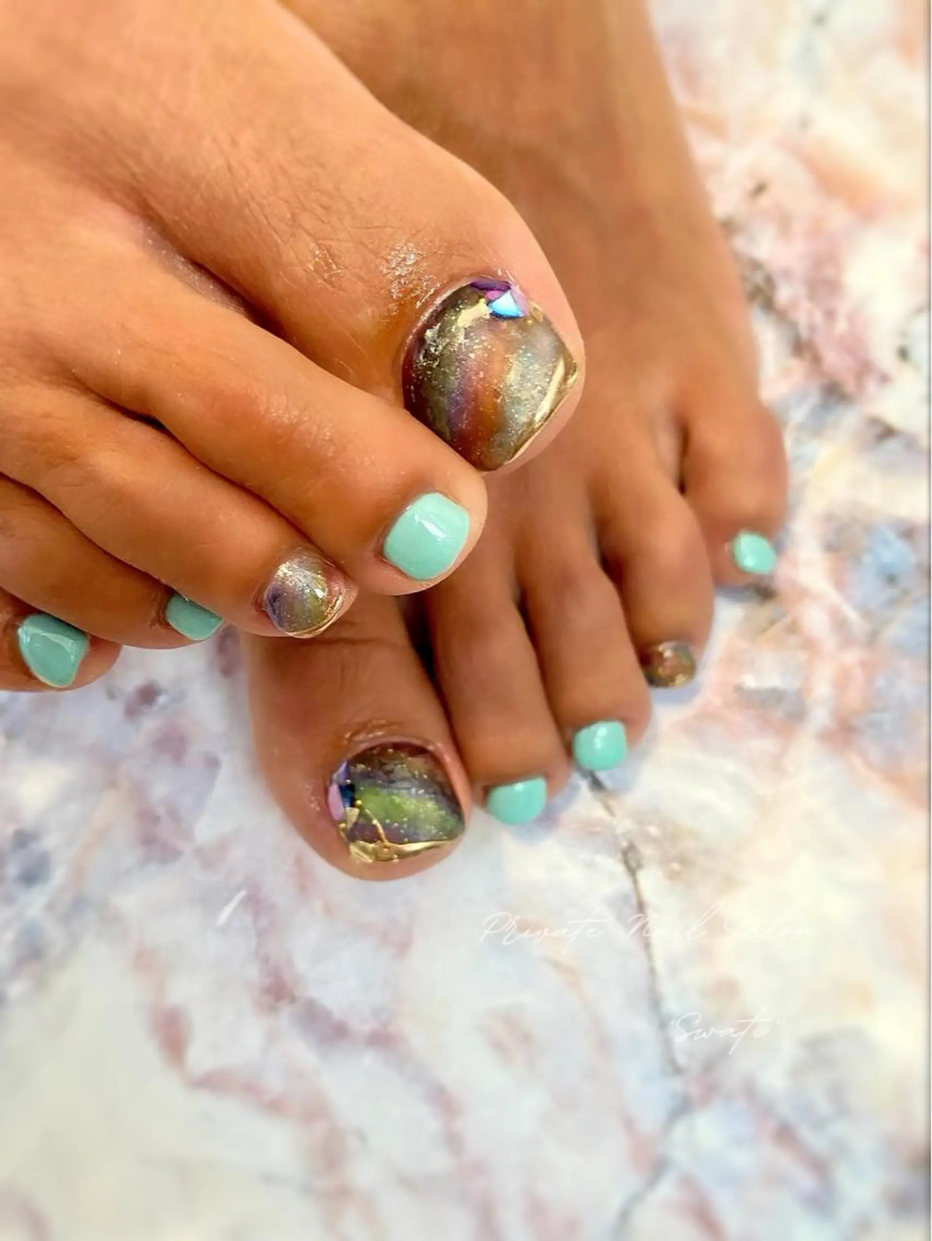 ネイル アートネイル フットネイル オフィスネイル 春ネイル 夏ネイル yuko （ネイリスト）のネイルデザイン