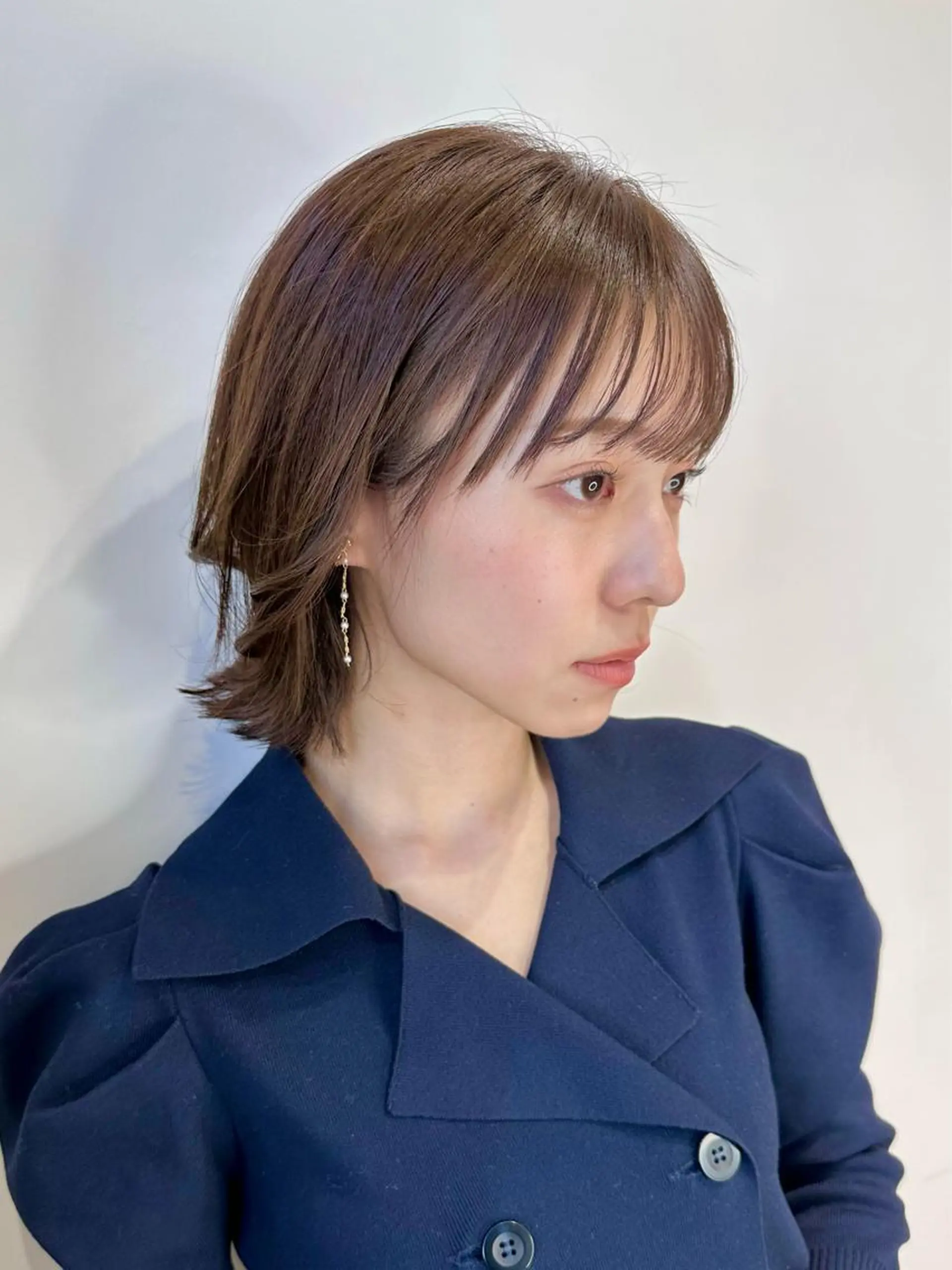 ミディアム カラー カット 縮毛矯正 女性が憧れる ショート/角田愛和のヘアスタイル