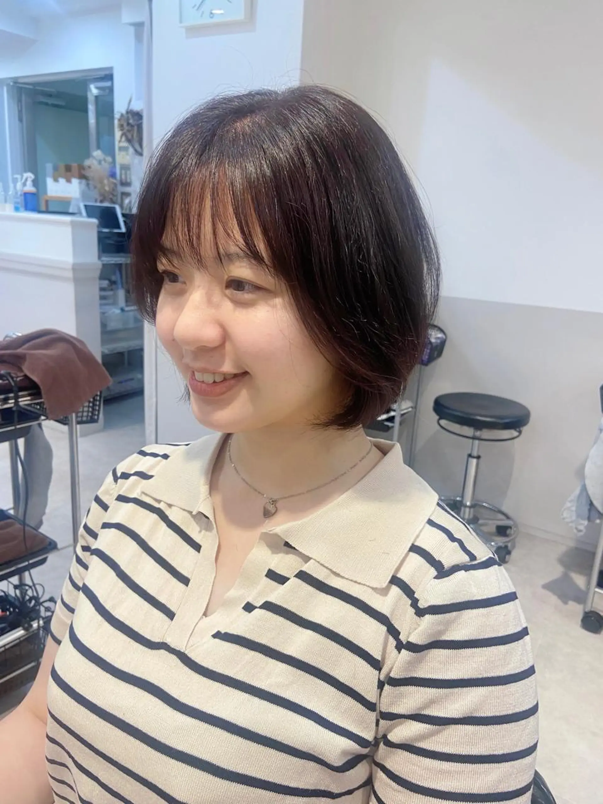 ショート カラー 山下夕月 ショート🫧ボブのヘアスタイル