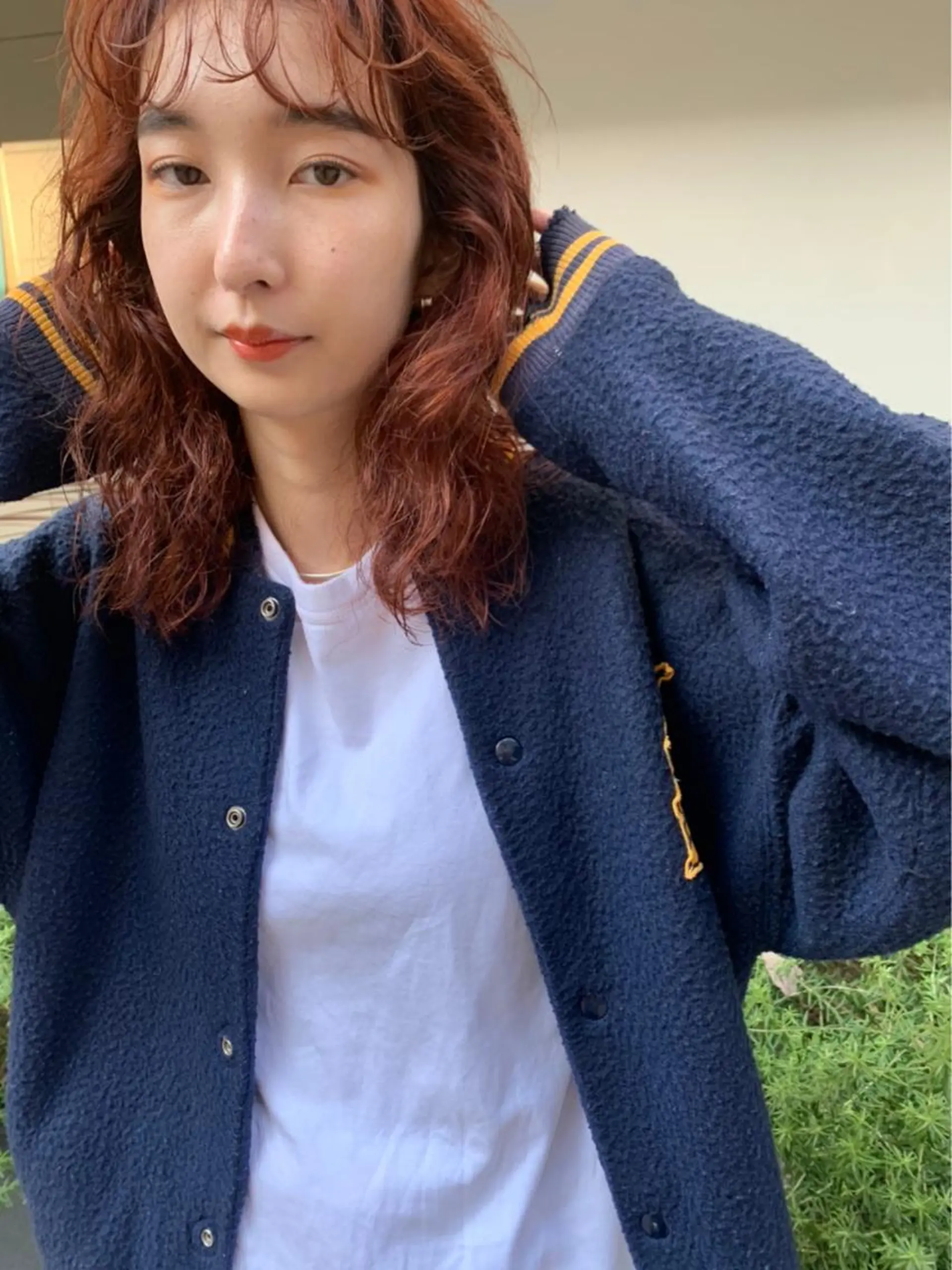 ミディアム カラー パーマ ヘアアレンジ ミディアムパーマ アディクシーカラー ダブルカラー グラデーションカラー ハイライトカラー CEINE【セーヌ】 三軒茶屋のヘアスタイル