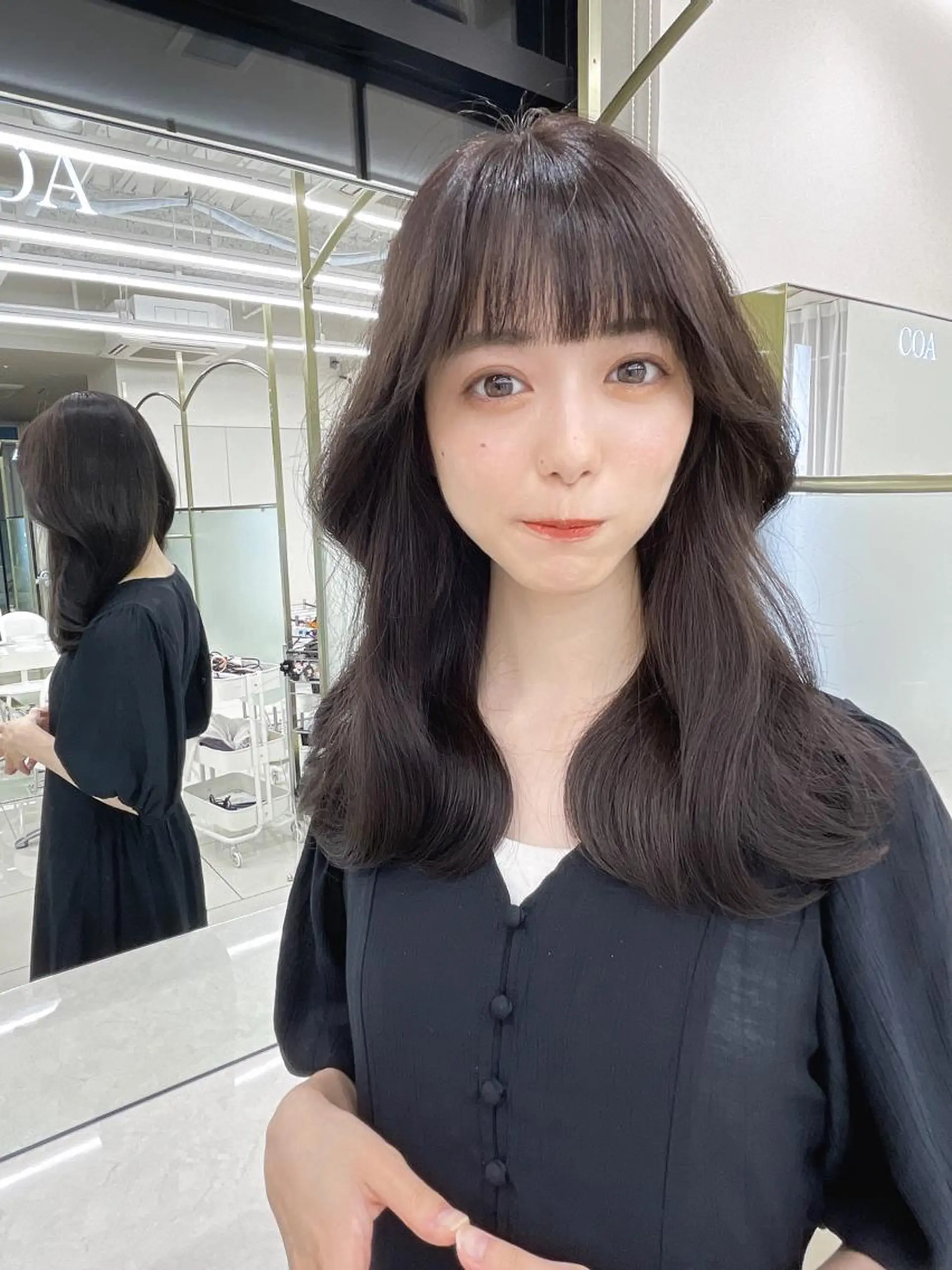 セミロング カラー COA GINZA 空也/前髪/顔まわりのヘアスタイル