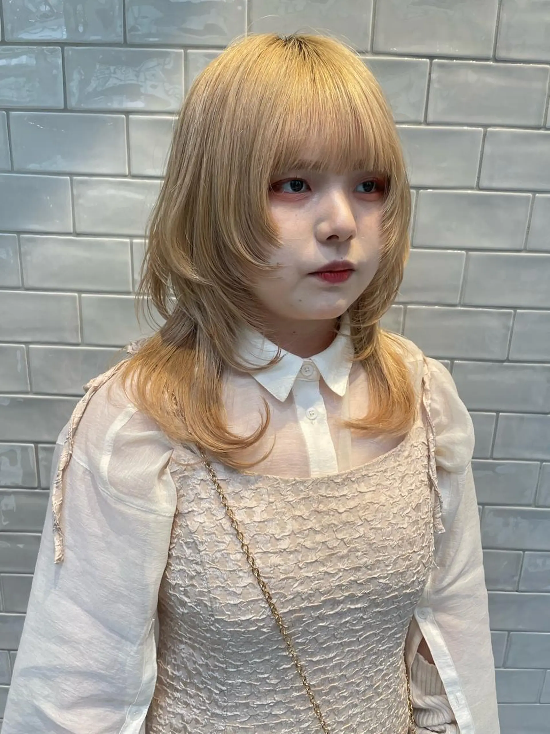 ミディアム カラー カット ヘアカラー トリートメント SALOWIN所属・ブリーチ✨ ボブ✨レイヤーのヘアスタイル