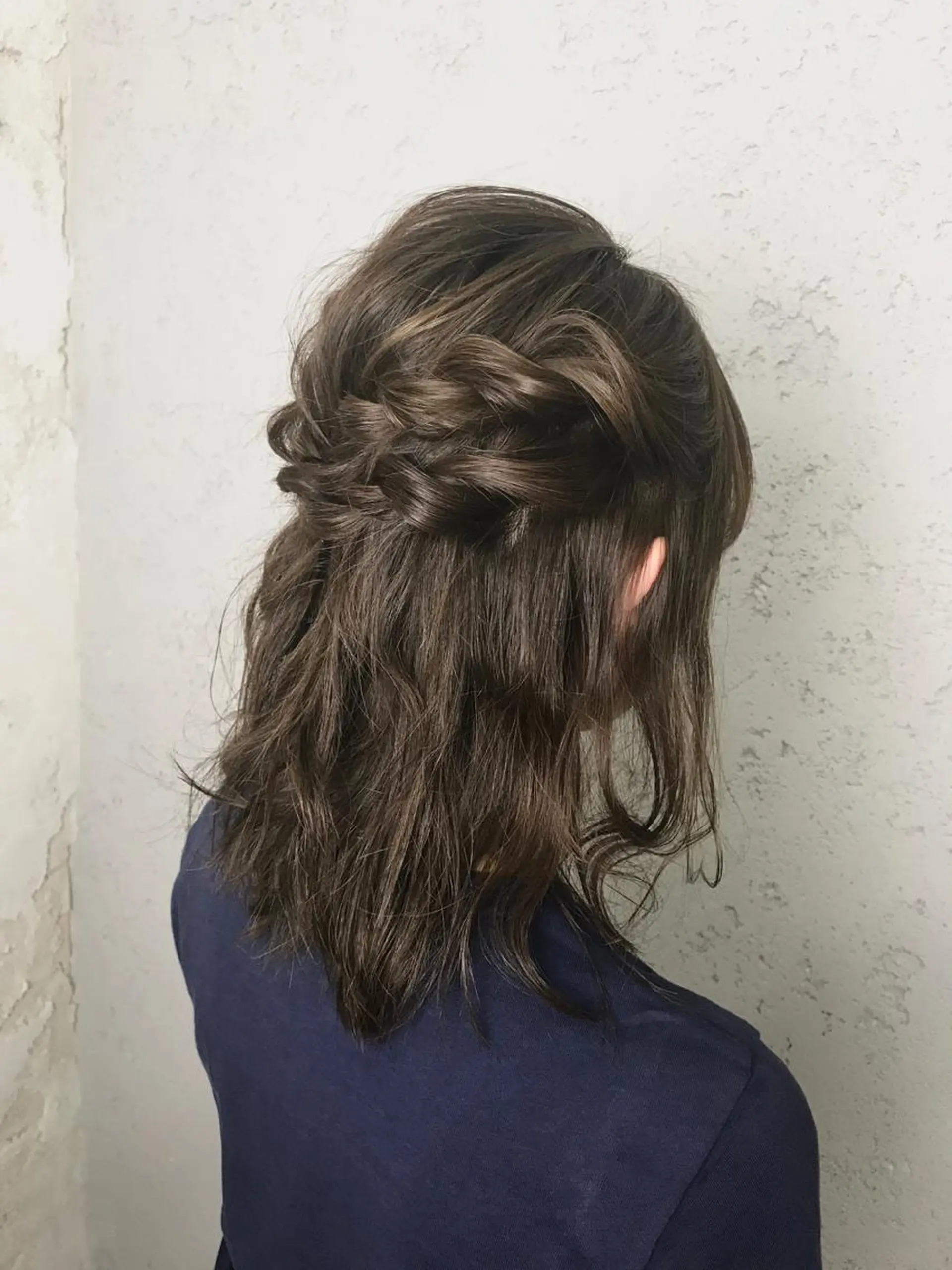 ミディアム カラー パーマ ヘアアレンジ ヘアセット 韓国ヘア✨グレージュ カラーasamiのヘアスタイル