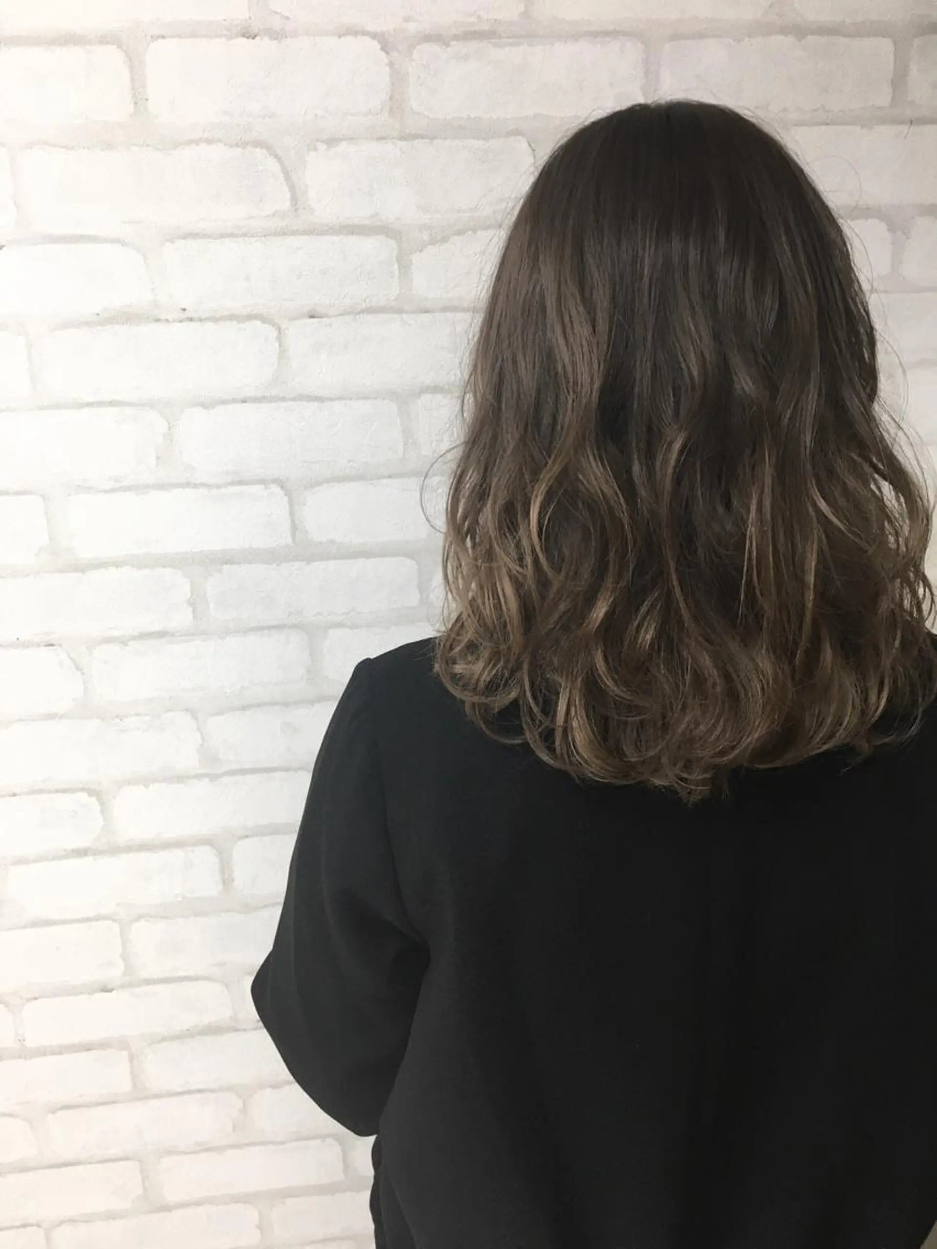 セミロング カラー カット ヘアカラー brace 立花のヘアスタイル