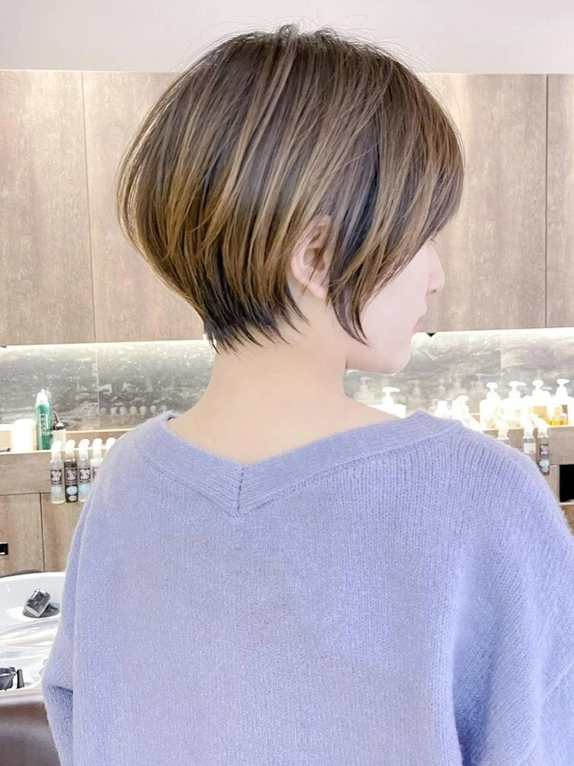 ショート カラー くびれヘア ショートヘア grand表参道所属・西村 公孝のヘアスタイル