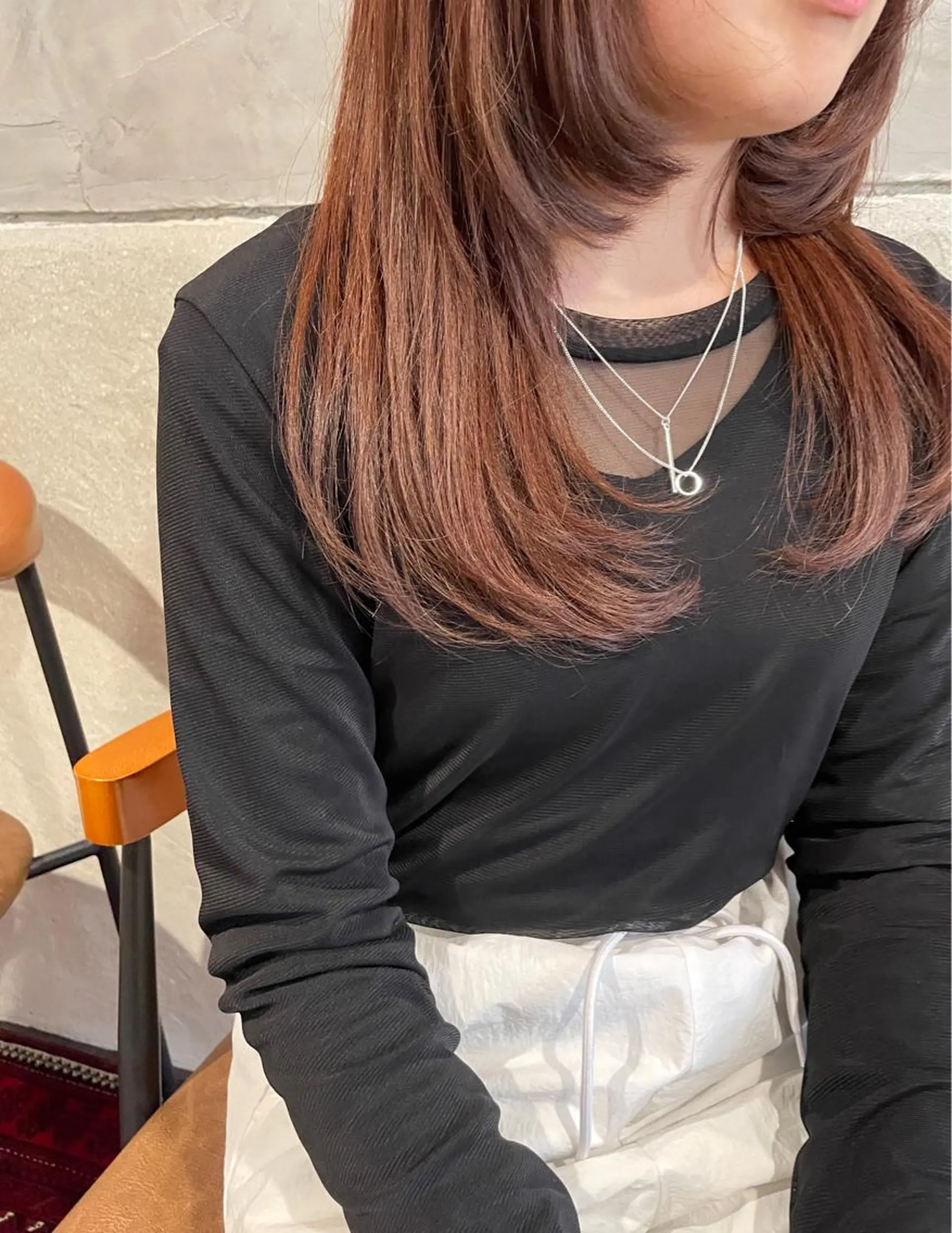 ロング カット ヘアカラー トリートメント さの あやねのヘアスタイル