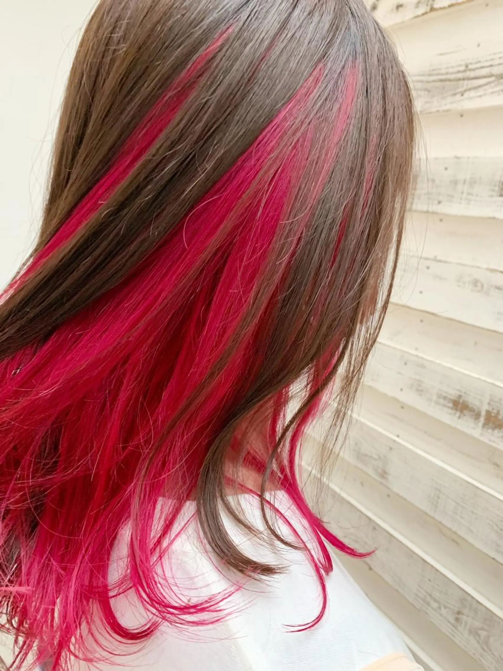 ミディアム カラー ヘアアレンジ イルミナカラー インナーカラー ピンクカラー 髪質改善 小顔カット 指名支持率NO.1 スタイリストのヘアスタイル