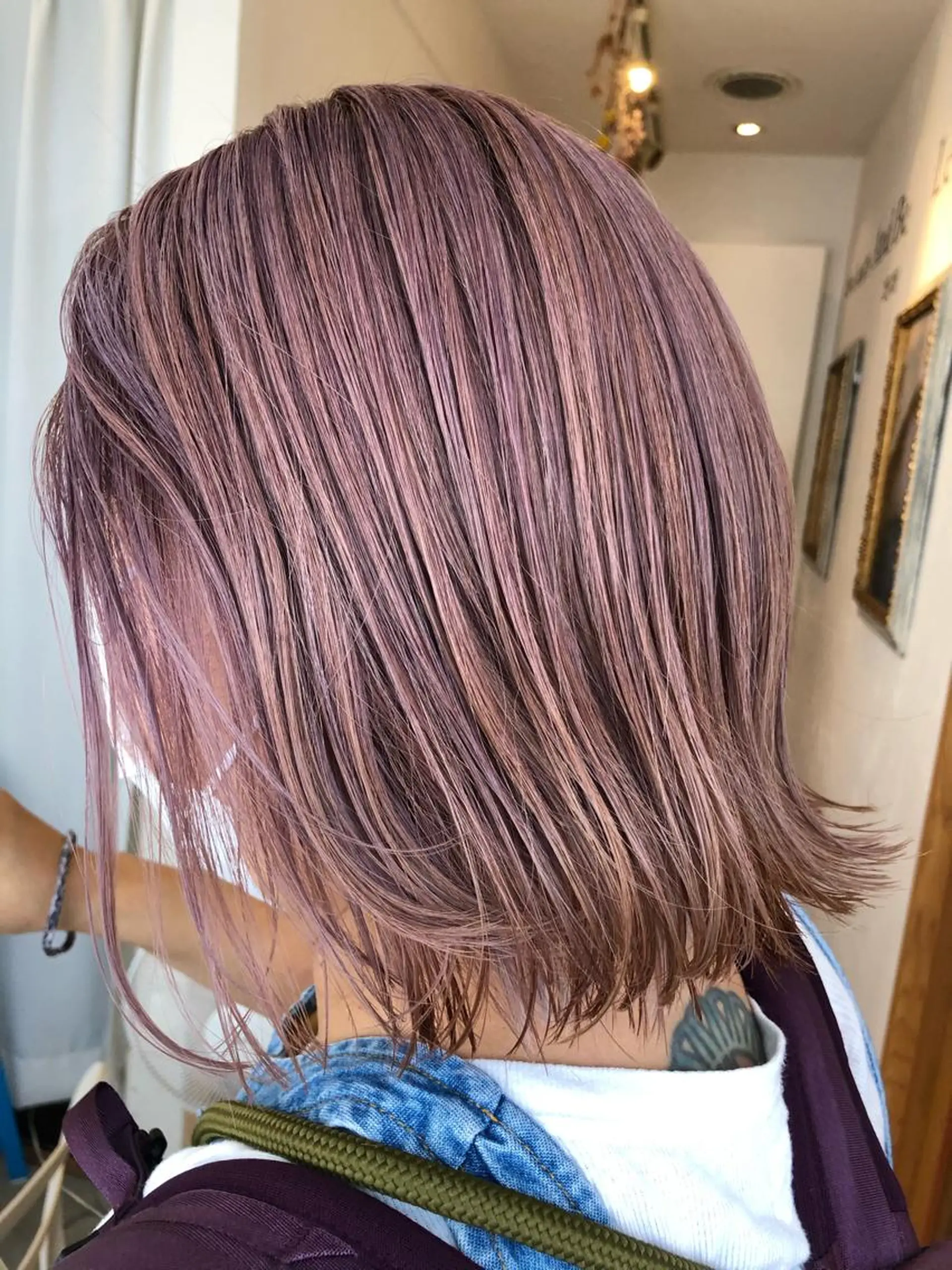 ショート カラー ブリーチ ピンクカラー luve heart's And Be  minamisemba所属・脇坂 佳世の眉毛・アイブロウイメージ