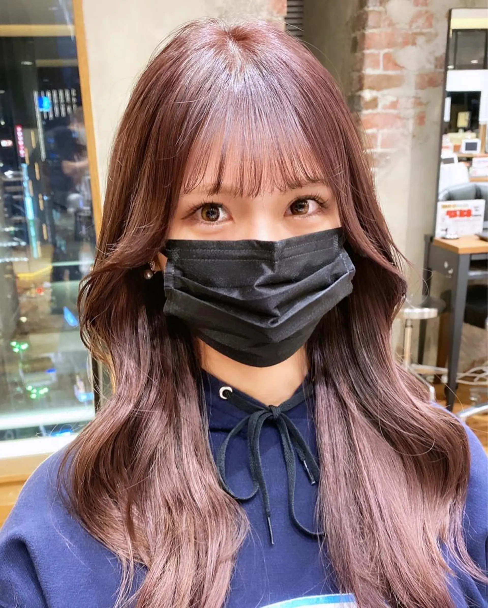 セミロング カラー On所属・顔まわりカット🌟 くびれヘア/寺門遥輝のヘアスタイル