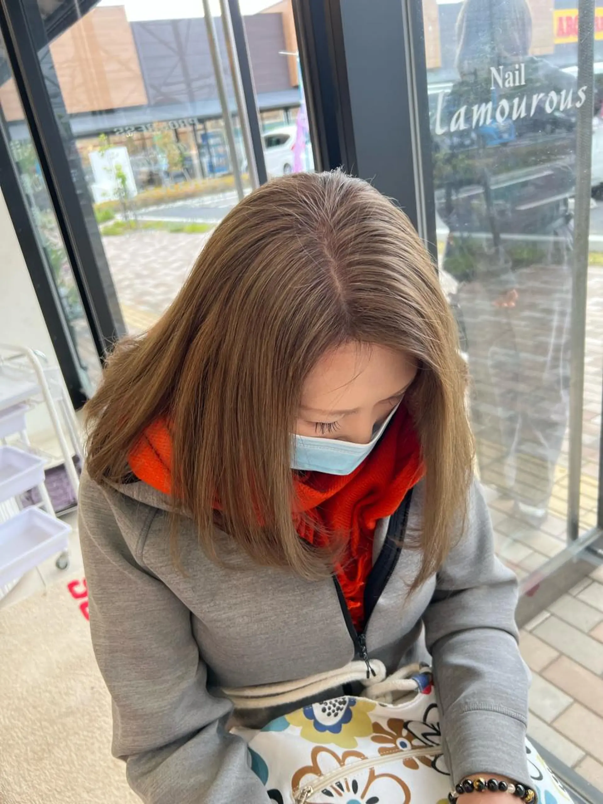 セミロング カラー ヘアカラー 太白区白髪ぼかし/ ボブカット/千葉達人のヘアスタイル