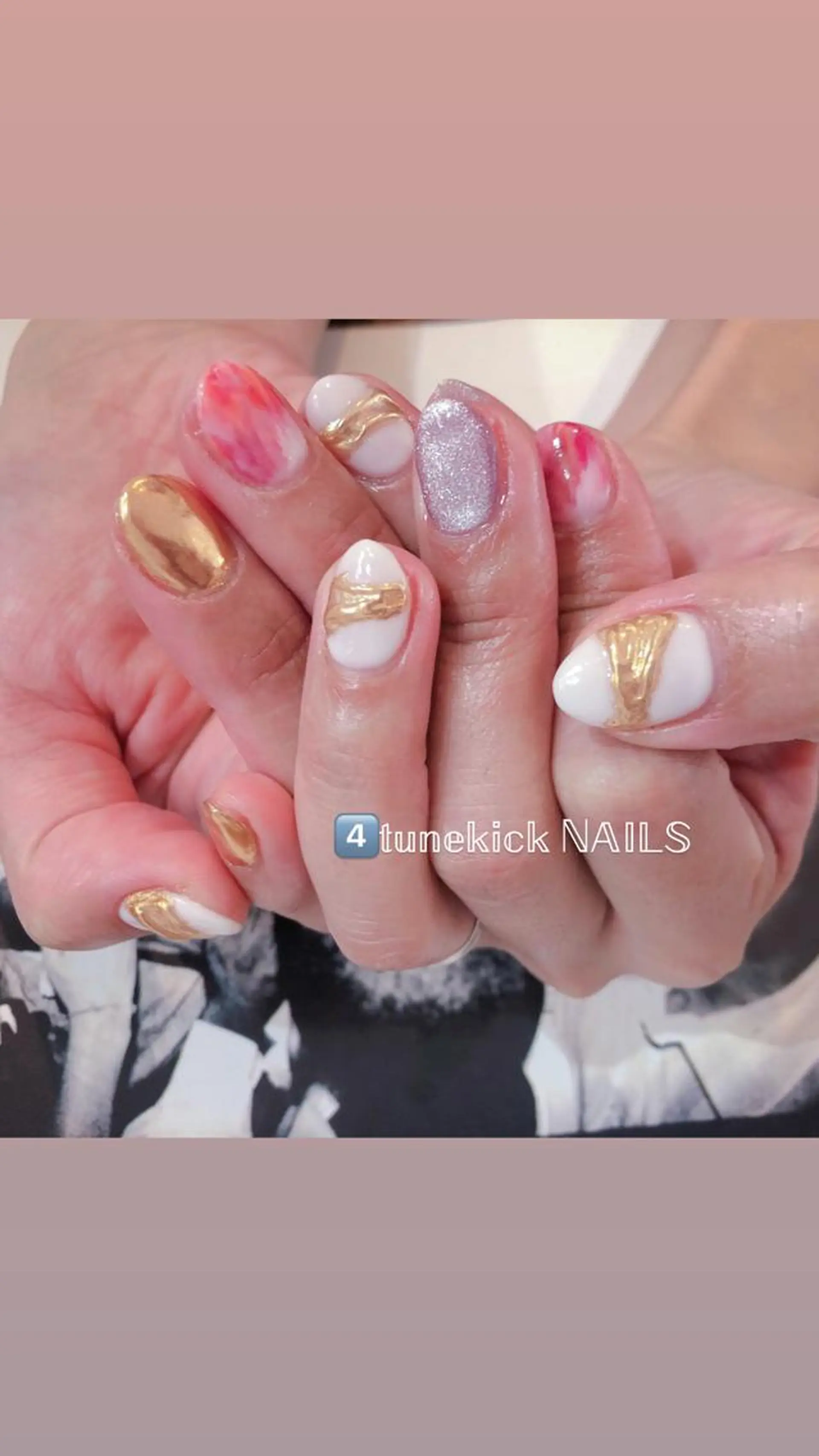 ネイル ニュアンスネイル 春ネイル 4tunekick NAILS(フォーチュンキックネイルズ)所属・光森 淳子のネイルデザイン