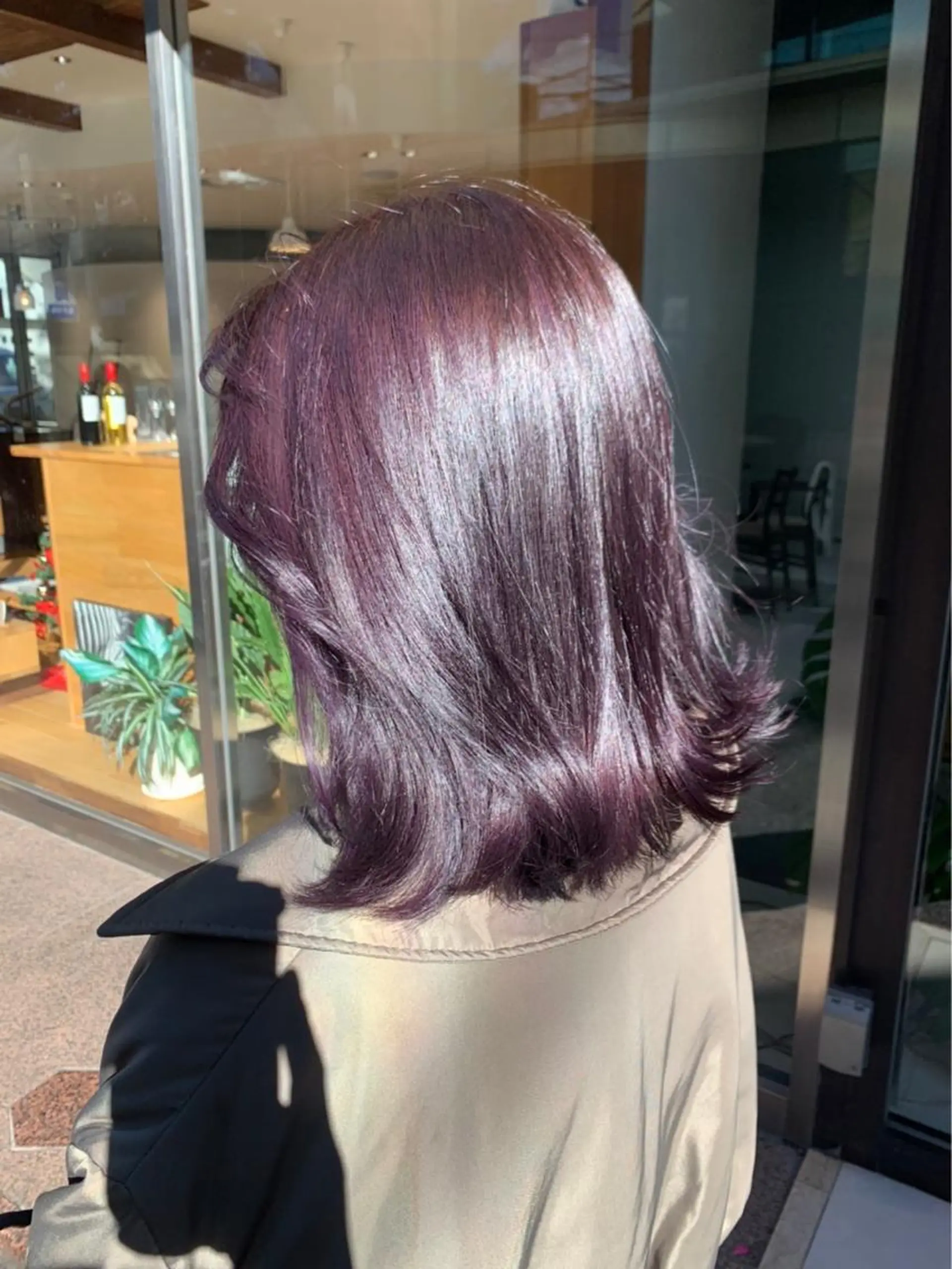 ミディアム ピンクブラウン ピンクラベンダー パープルカラー くびれヘア ハイライト カット ヘアカラー トリートメント allure所属・表参道Allure 大塚ちはなのヘアスタイル