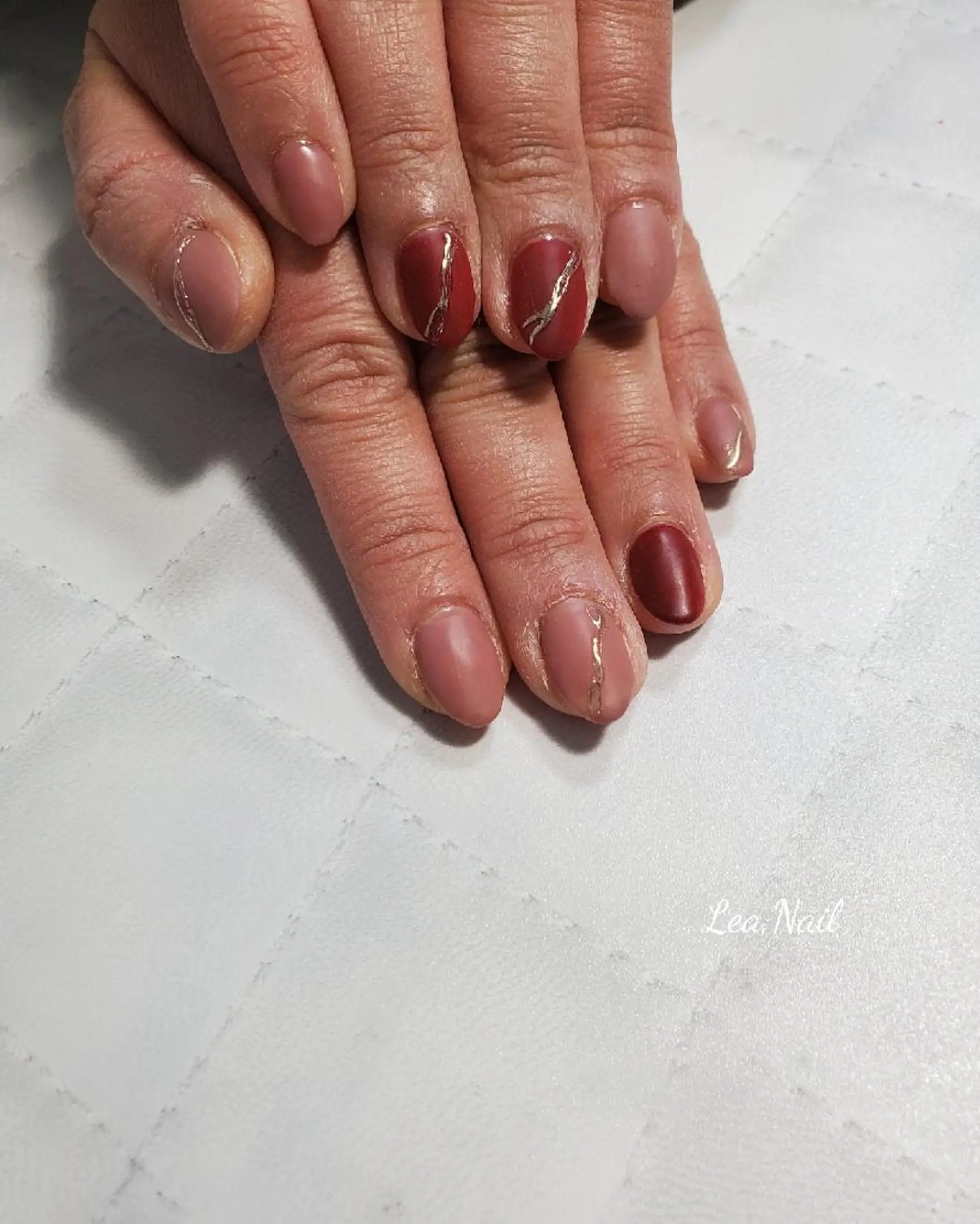 ネイル マットネイル Lea,Nail所属・松橋 愛のネイルデザイン