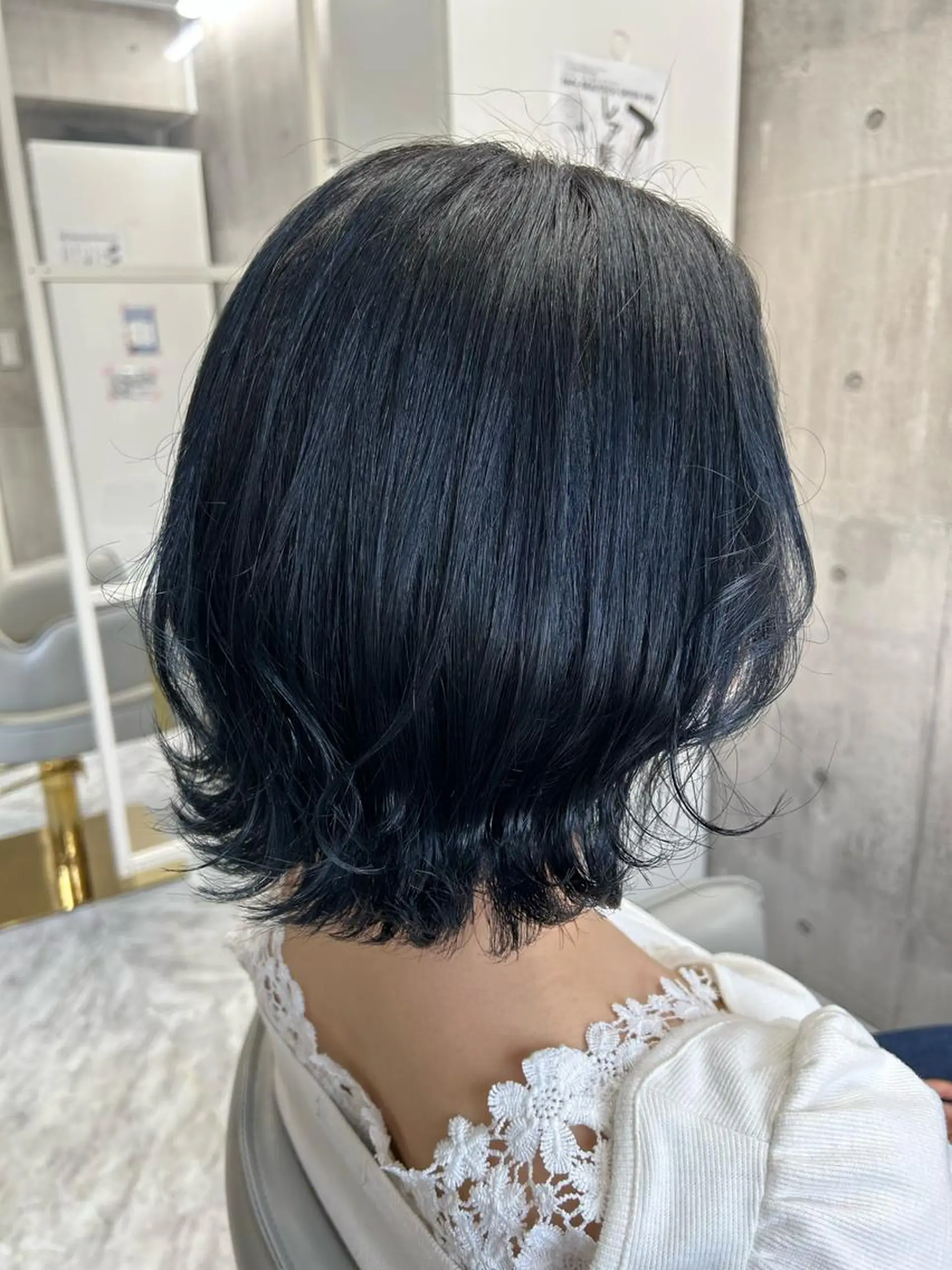 ショート カラー ヘアアレンジ ブルーカラー ネイビーカラー N/デザインカラー 🌿ナギのヘアスタイル