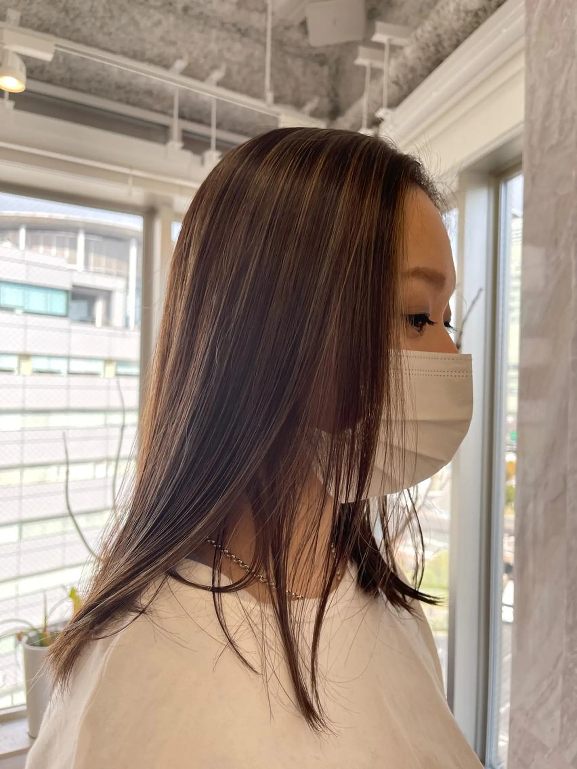 ミディアム カラー ハイライトカラー ハイライト カット ヘアカラー himeka🪽 アレンジ/ブリーチのヘアスタイル