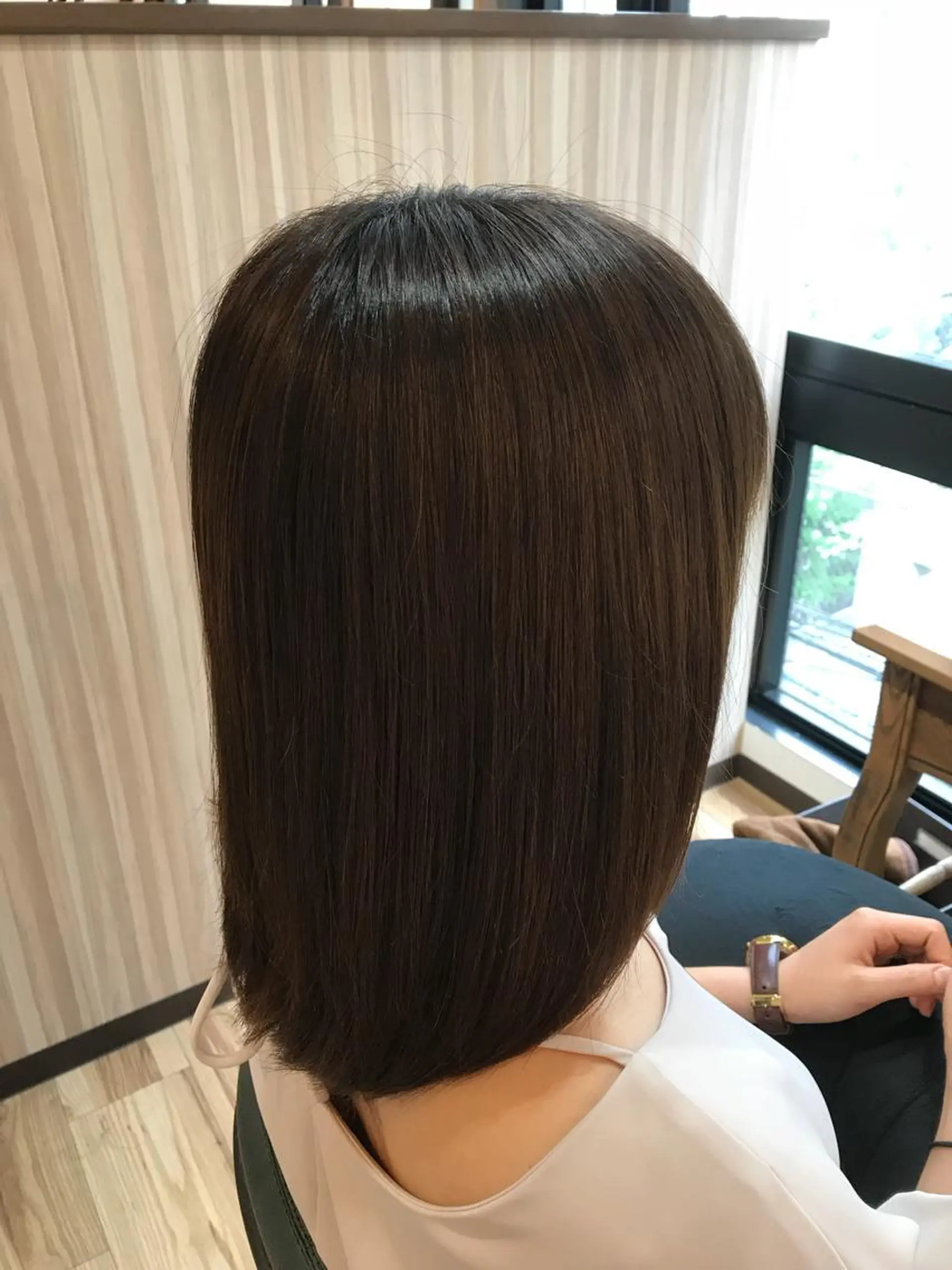 ミディアム 縮毛矯正 Arly所属・MARU🎀髪質改善 ×コテ巻き風パーマのヘアスタイル