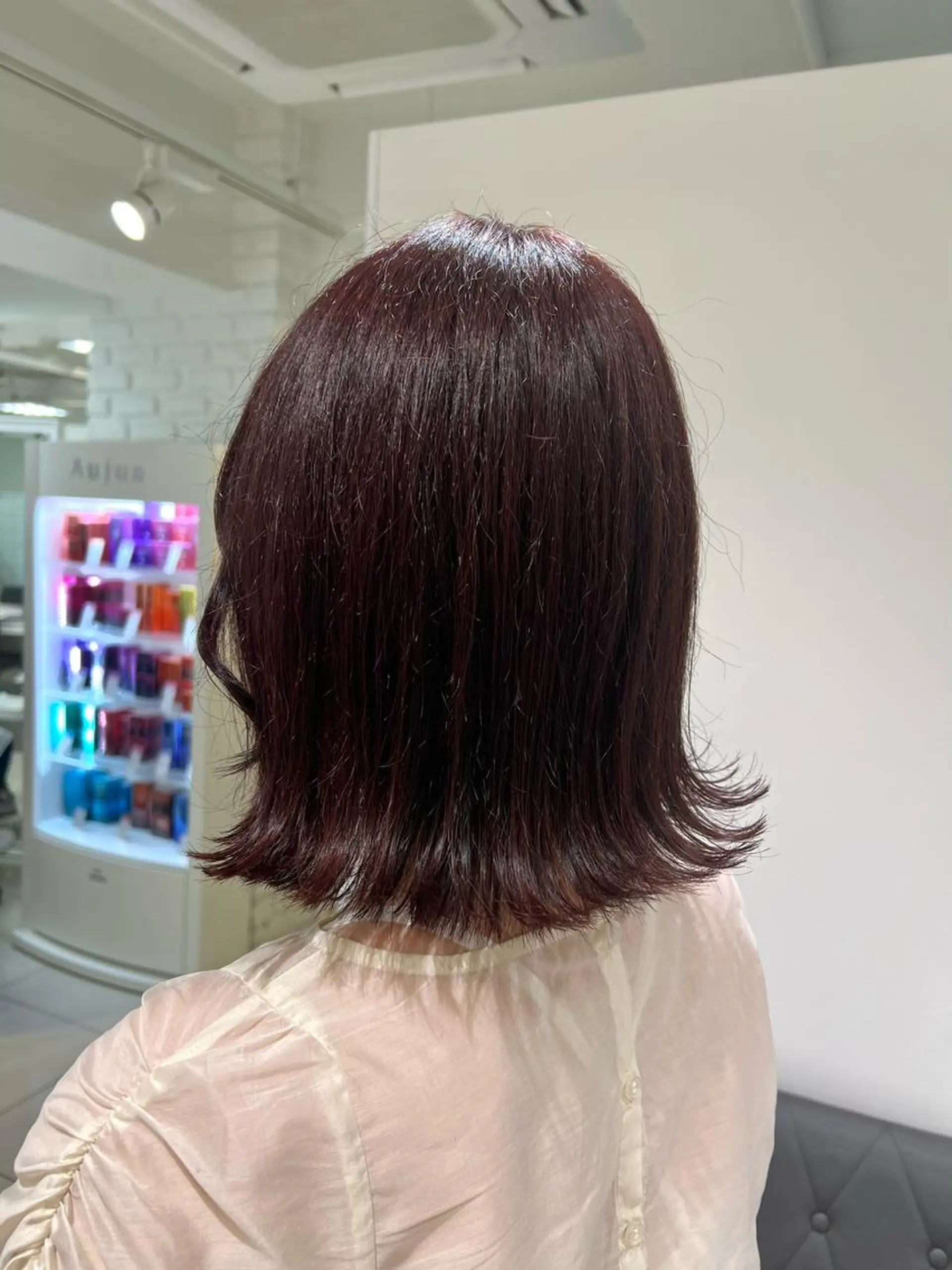 ミディアム カラー ボルドーカラー 透明感カラー ラベンダーカラー ラベンダーピンク ピンクカラー カット ヘアカラー 【暖色カラー特化】 中山由梨のヘアスタイル