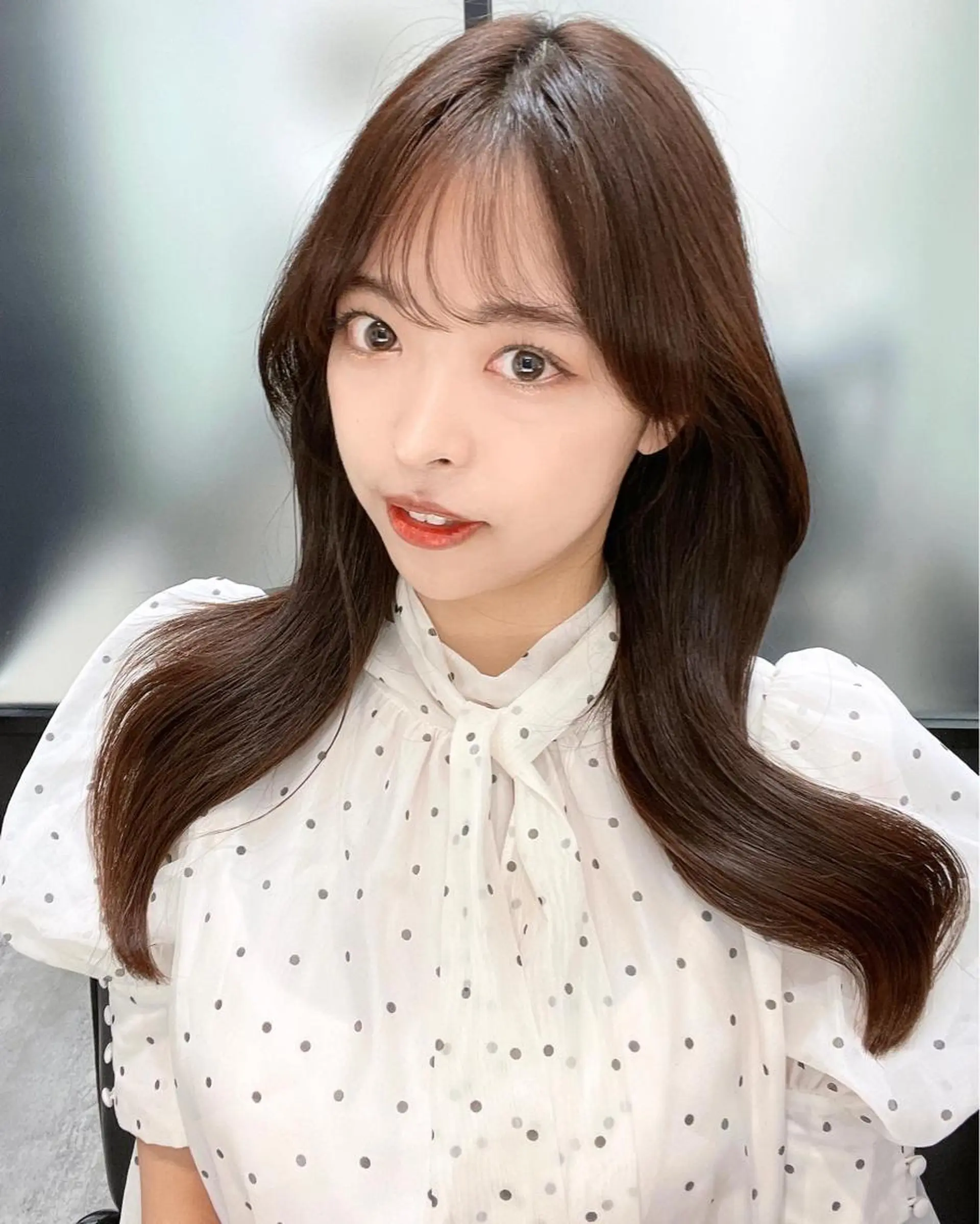 ロング カット ヘアカラー トリートメント 韓国レイヤーカット 髪質改善▫️水野有真のヘアスタイル