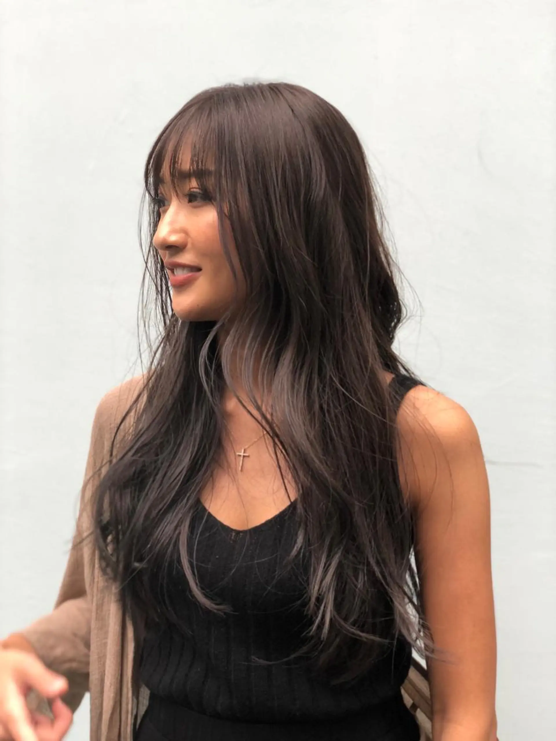 ロング カラー 柳下 涼のヘアスタイル